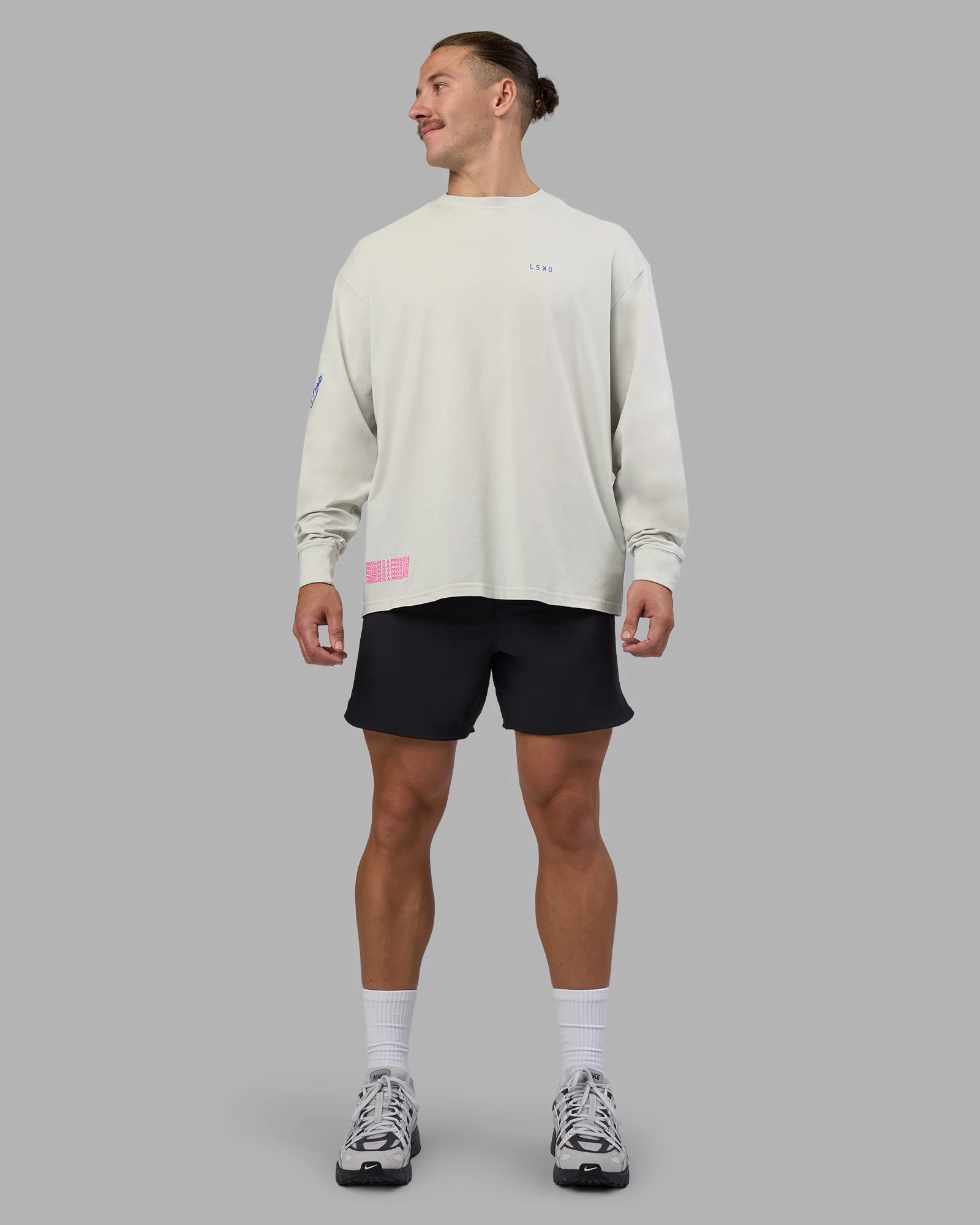 Cali FLXCotton Oversized Long Sleeve Tee - Digital Mist Washed - Image 7