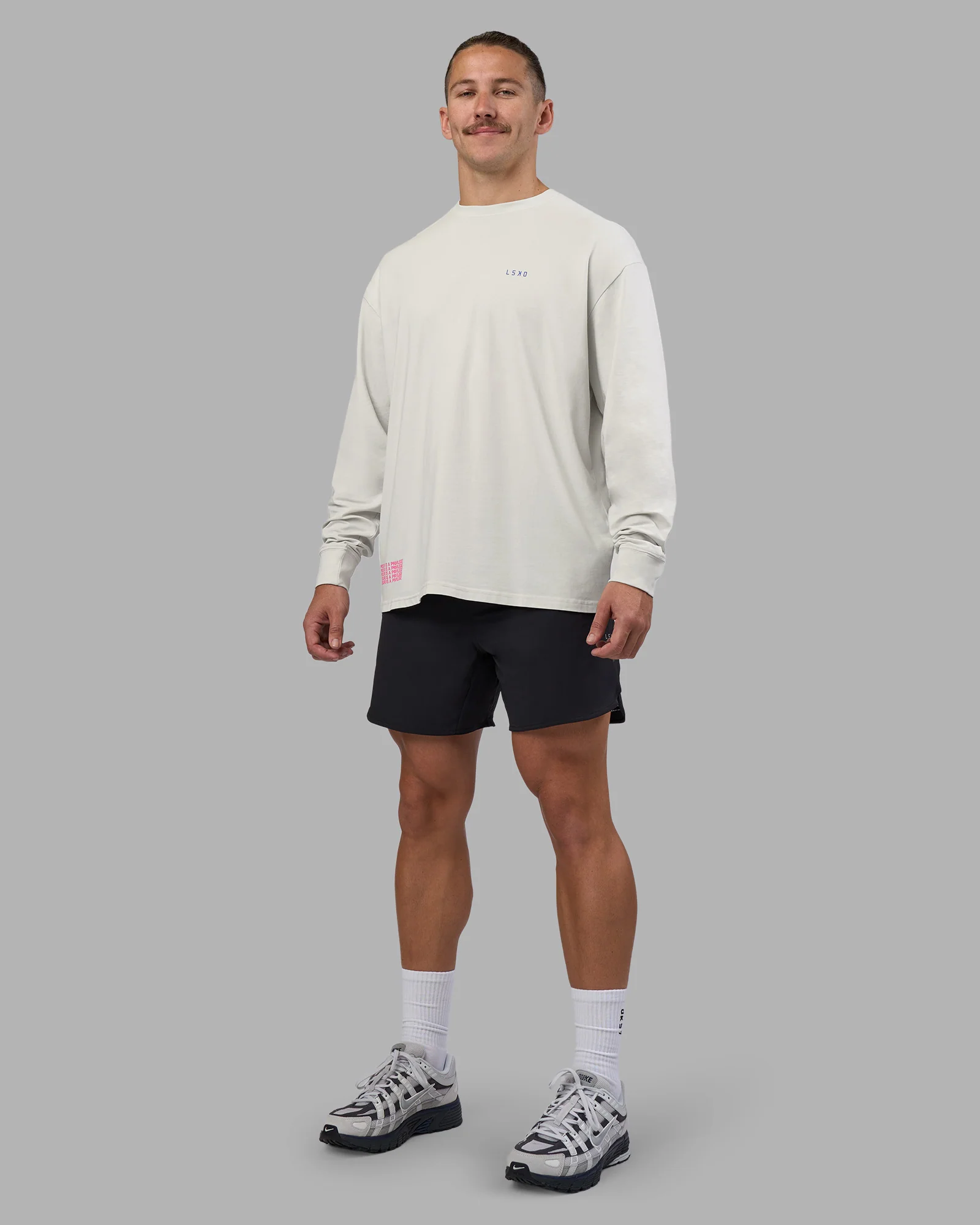 Cali FLXCotton Oversized Long Sleeve Tee - Digital Mist Washed - Image 8