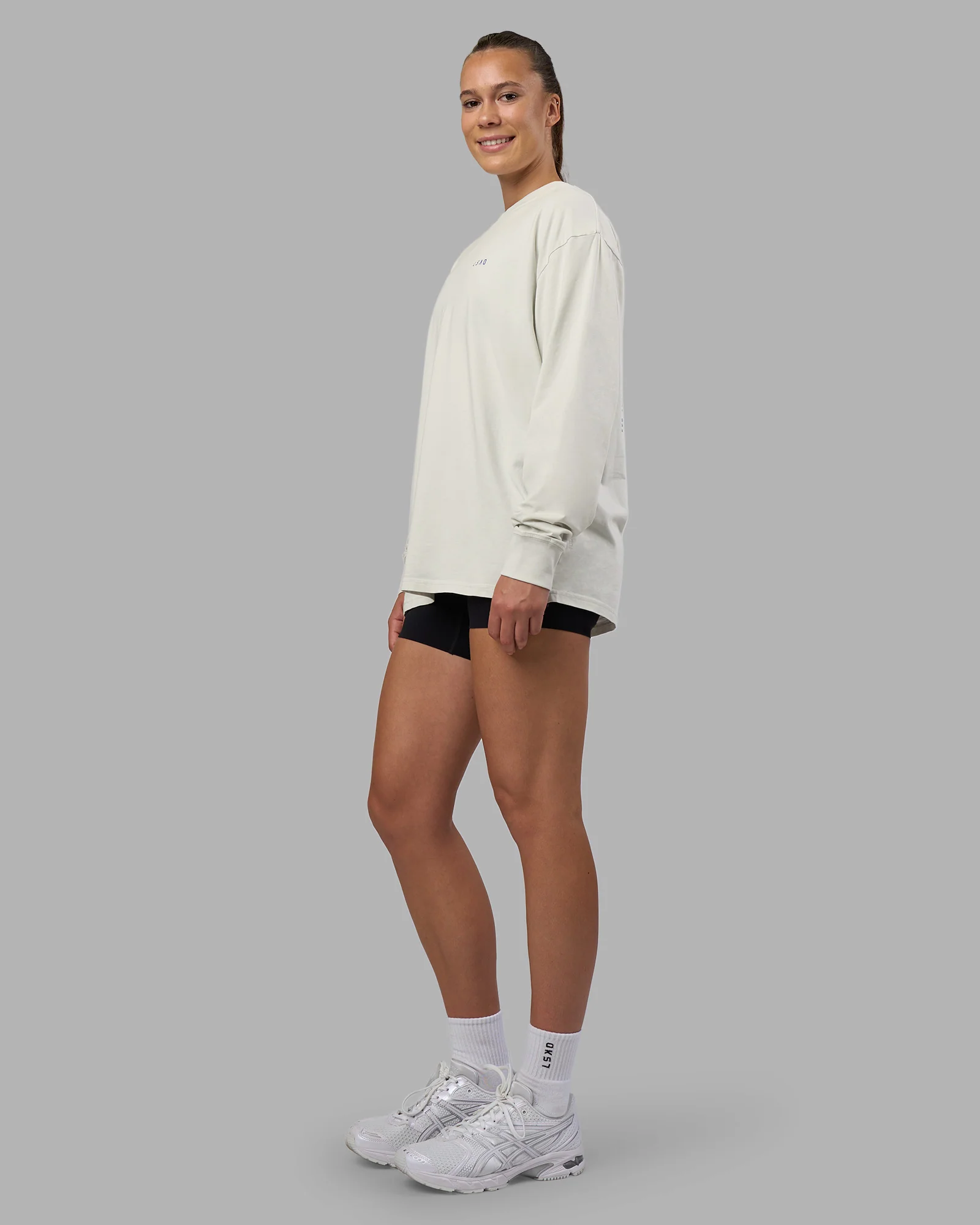Cali FLXCotton Oversized Long Sleeve Tee - Digital Mist Washed - Image 9