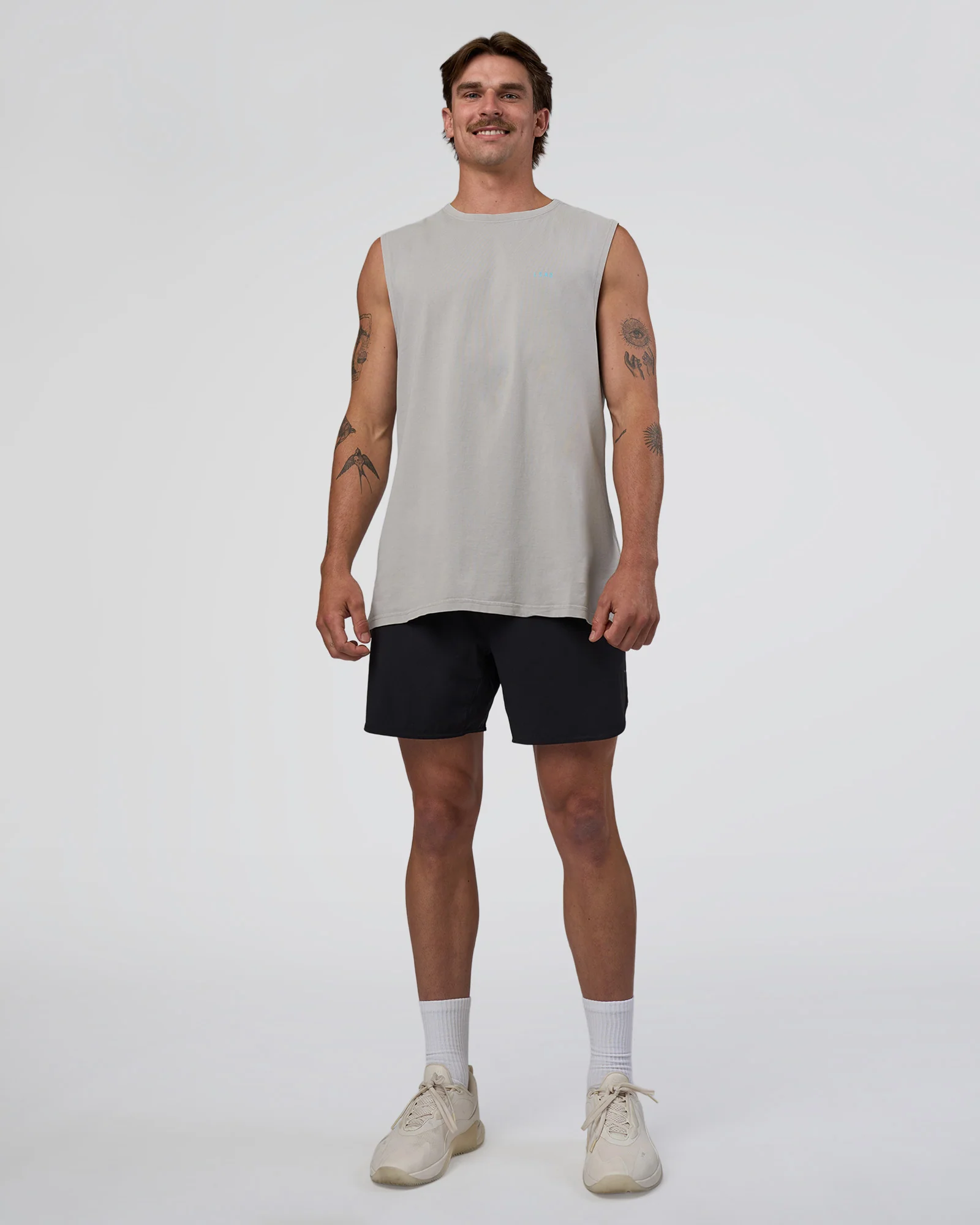 Lifting Club FLXCotton Tank - Washed Alloy-Baltic Sea - Image 5