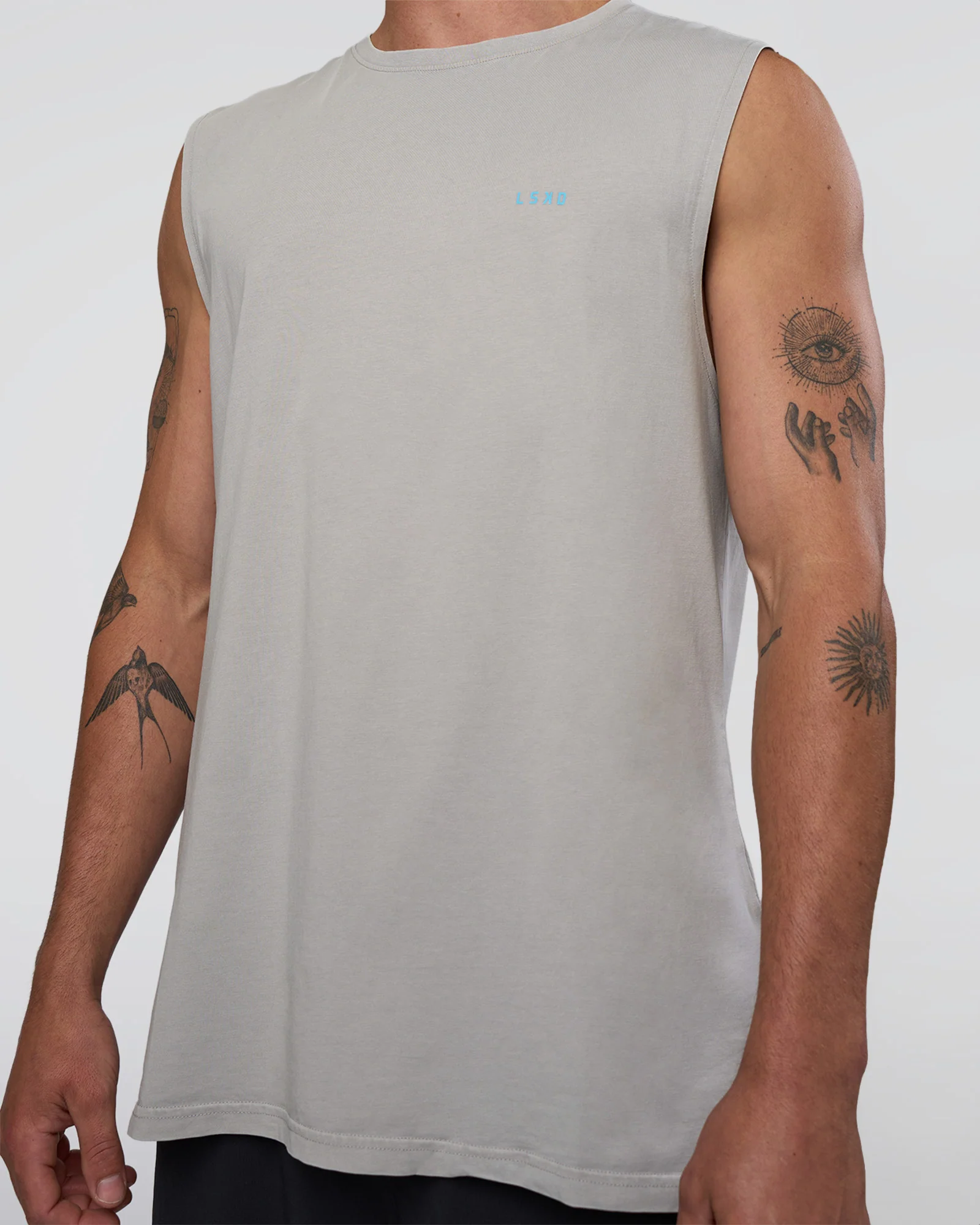 Lifting Club FLXCotton Tank - Washed Alloy-Baltic Sea - Image 6