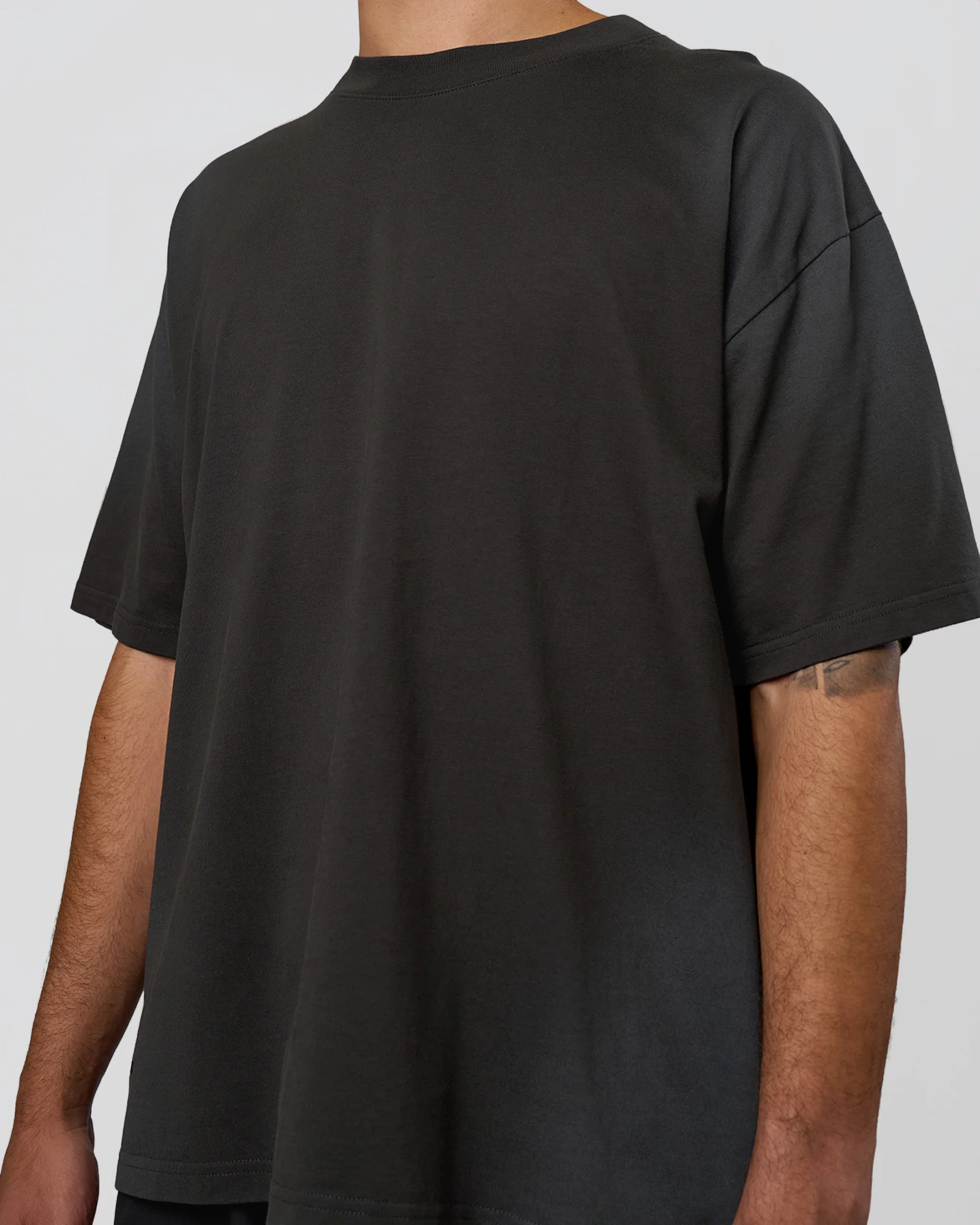 Spray Heavyweight Unisex Oversized Tee - Charcoal Washed - Image 9