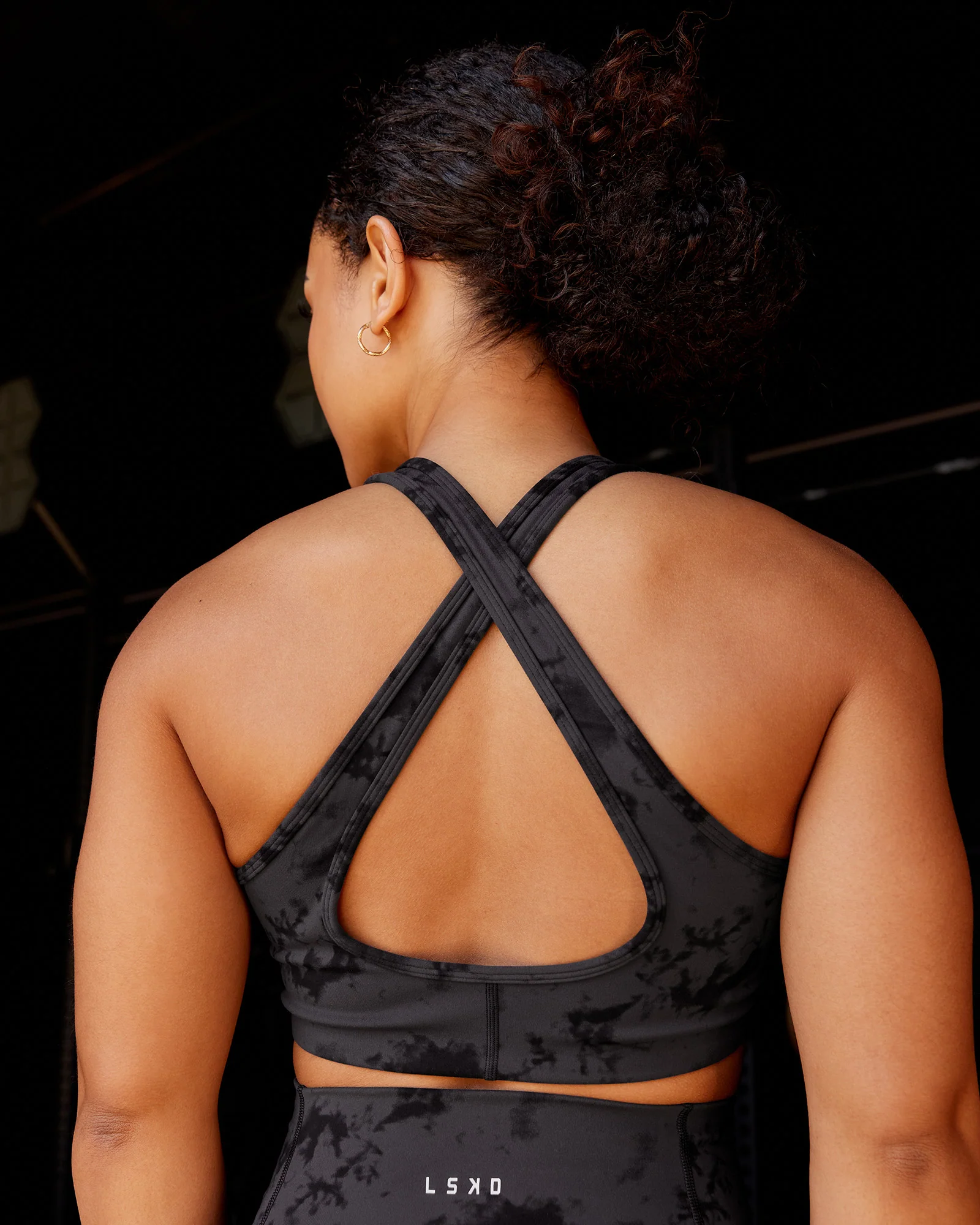 Stamina Sports Bra - Black Tie Dye - Image 2