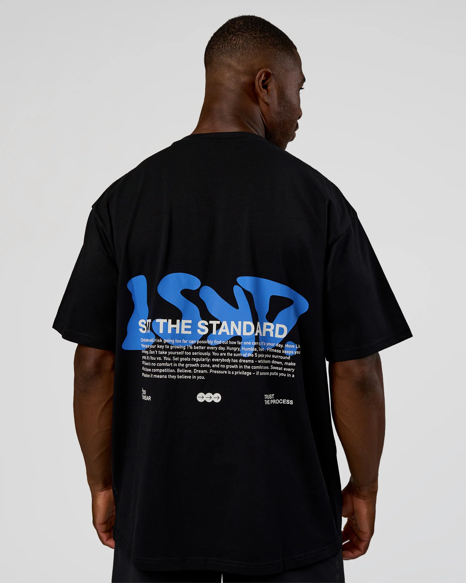 Standard Issue FLXCotton Oversized Tee - Black-Palace Blue - Image 2
