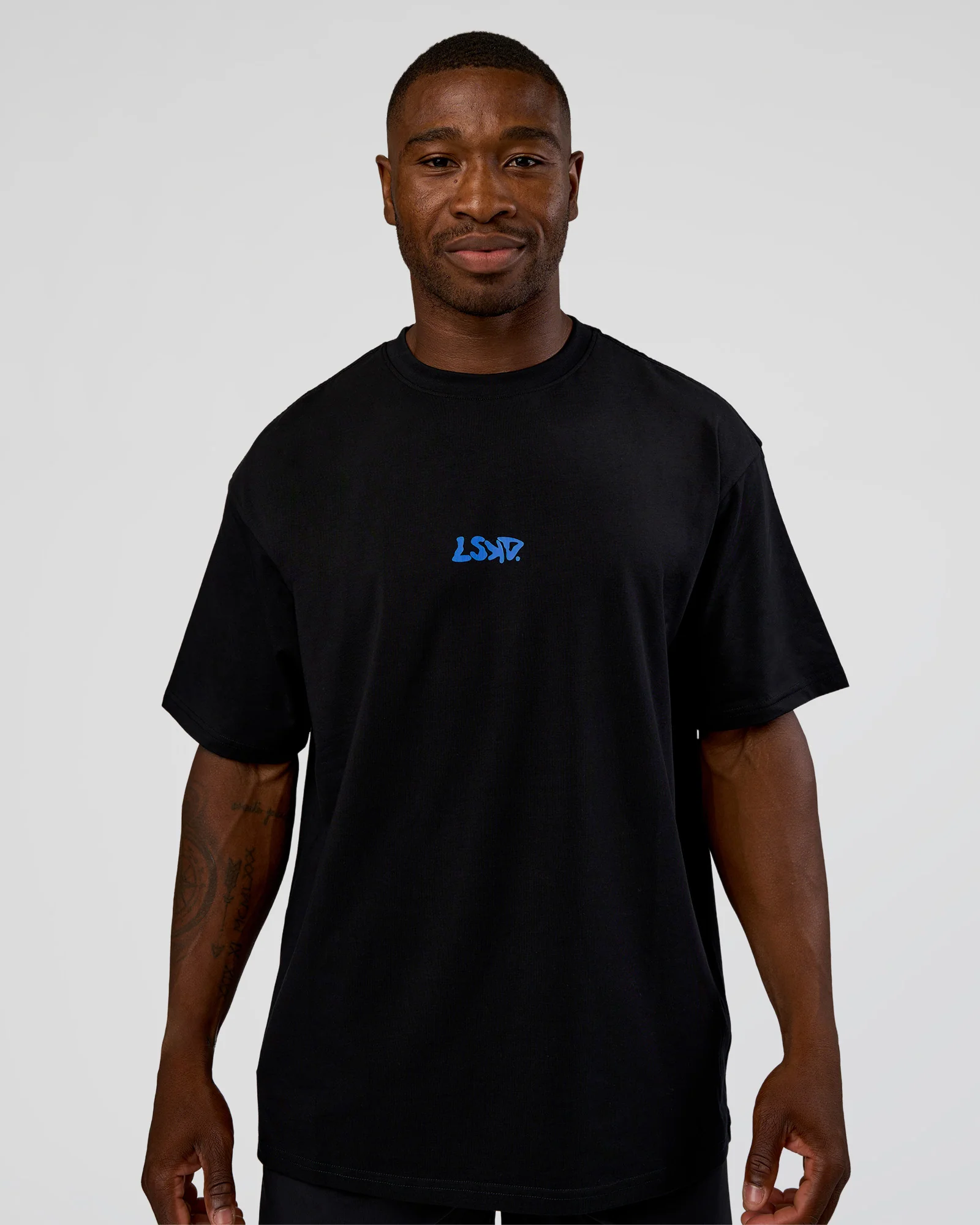 Standard Issue FLXCotton Oversized Tee - Black-Palace Blue - Image 3