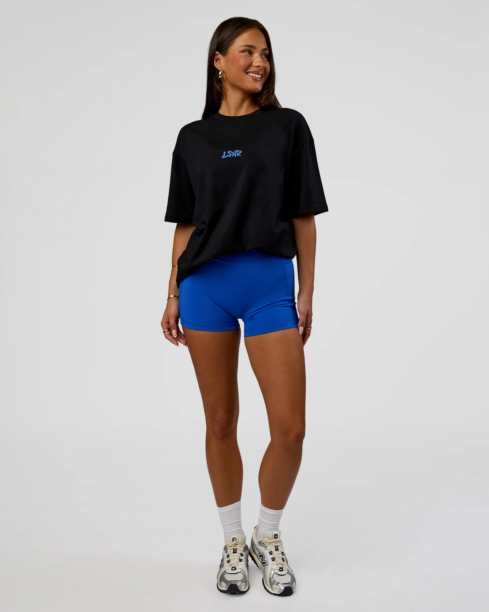 Standard Issue FLXCotton Oversized Tee - Black-Palace Blue - Image 7