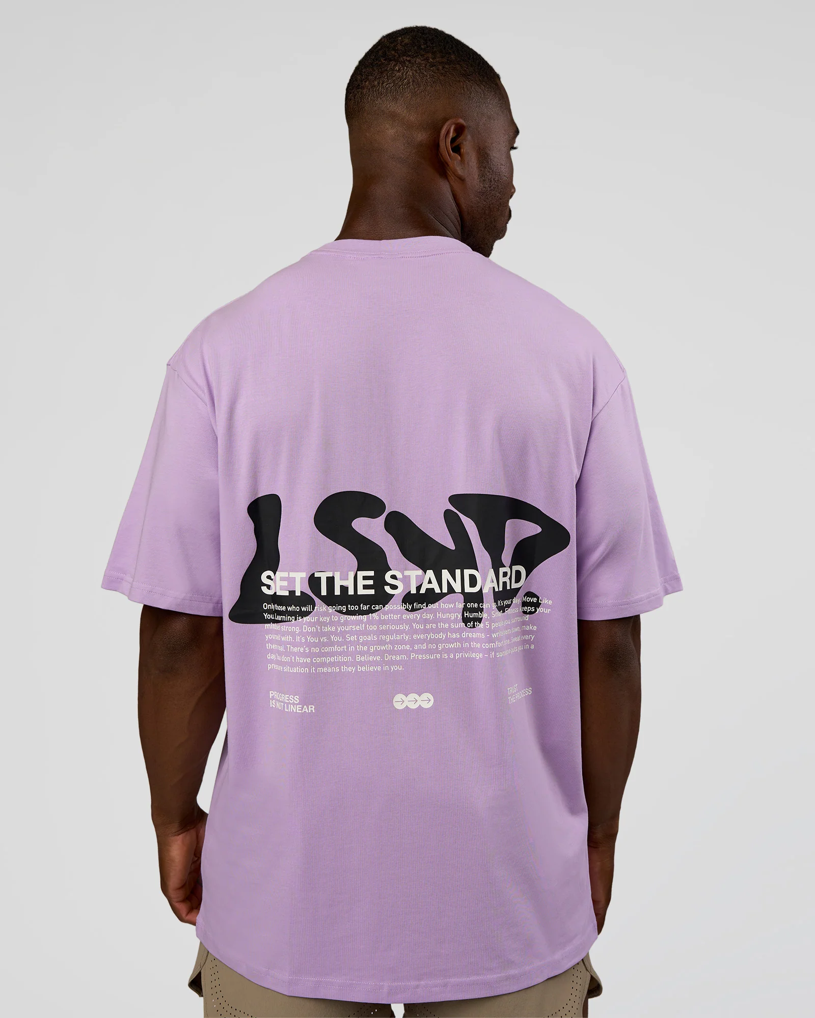 Standard Issue FLXCotton Oversized Tee - Pale Lilac-Black - Image 2