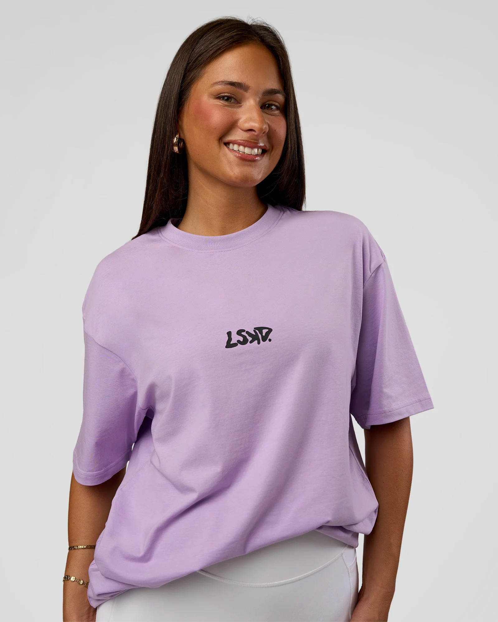 Standard Issue FLXCotton Oversized Tee - Pale Lilac-Black - Image 5