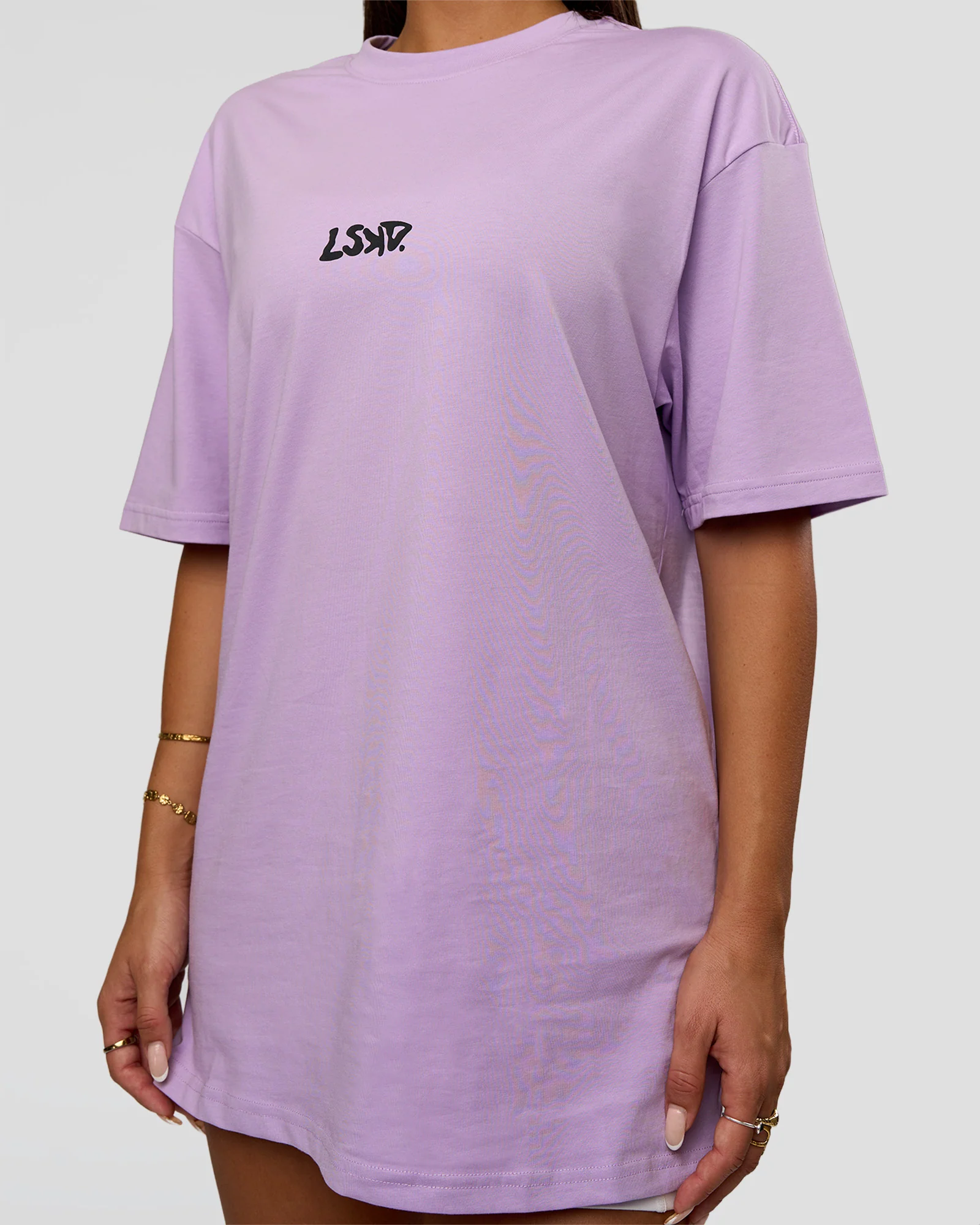 Standard Issue FLXCotton Oversized Tee - Pale Lilac-Black - Image 8