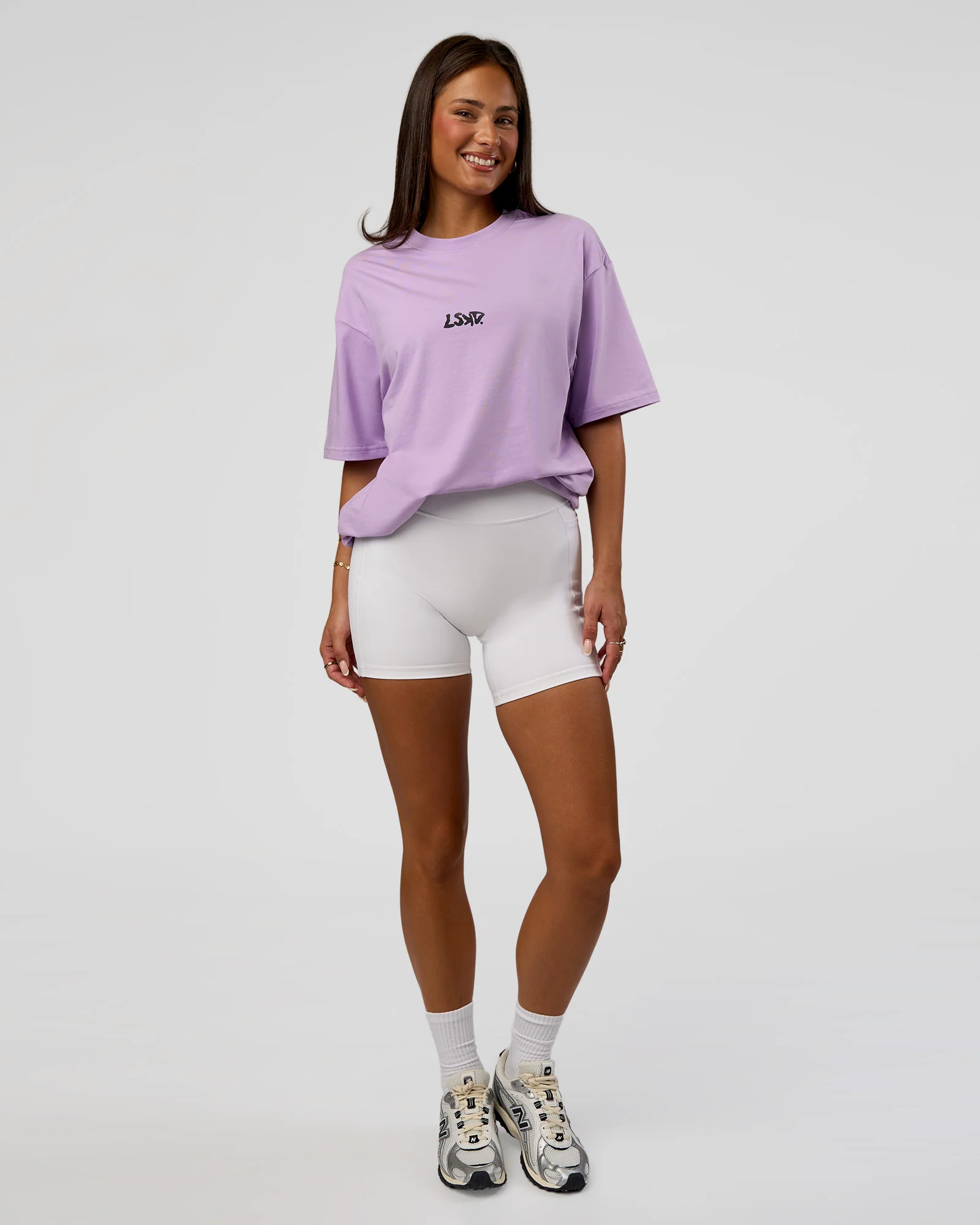 Standard Issue FLXCotton Oversized Tee - Pale Lilac-Black - Image 9