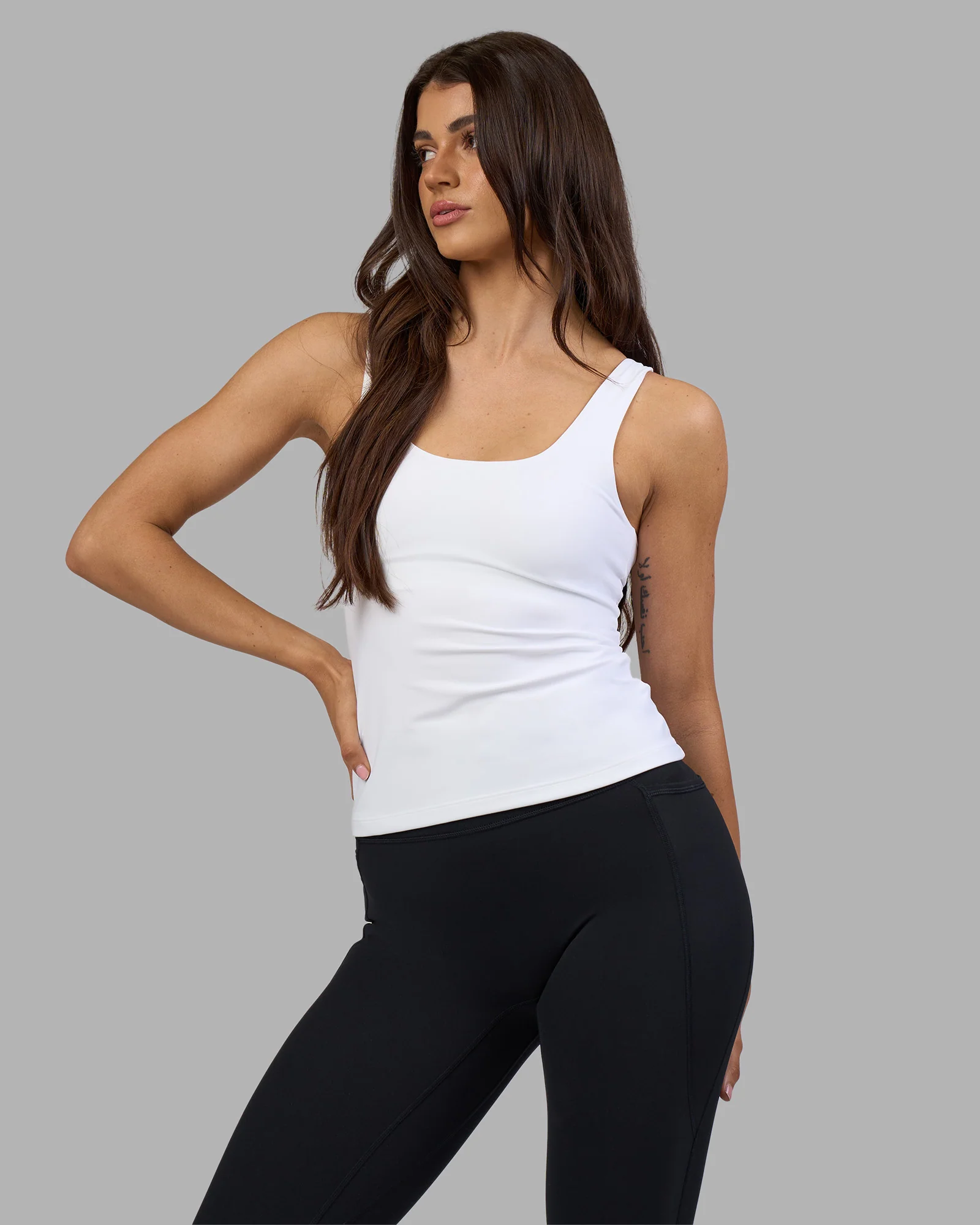 Staple Active Shelf Bra Tank - White - Image 5