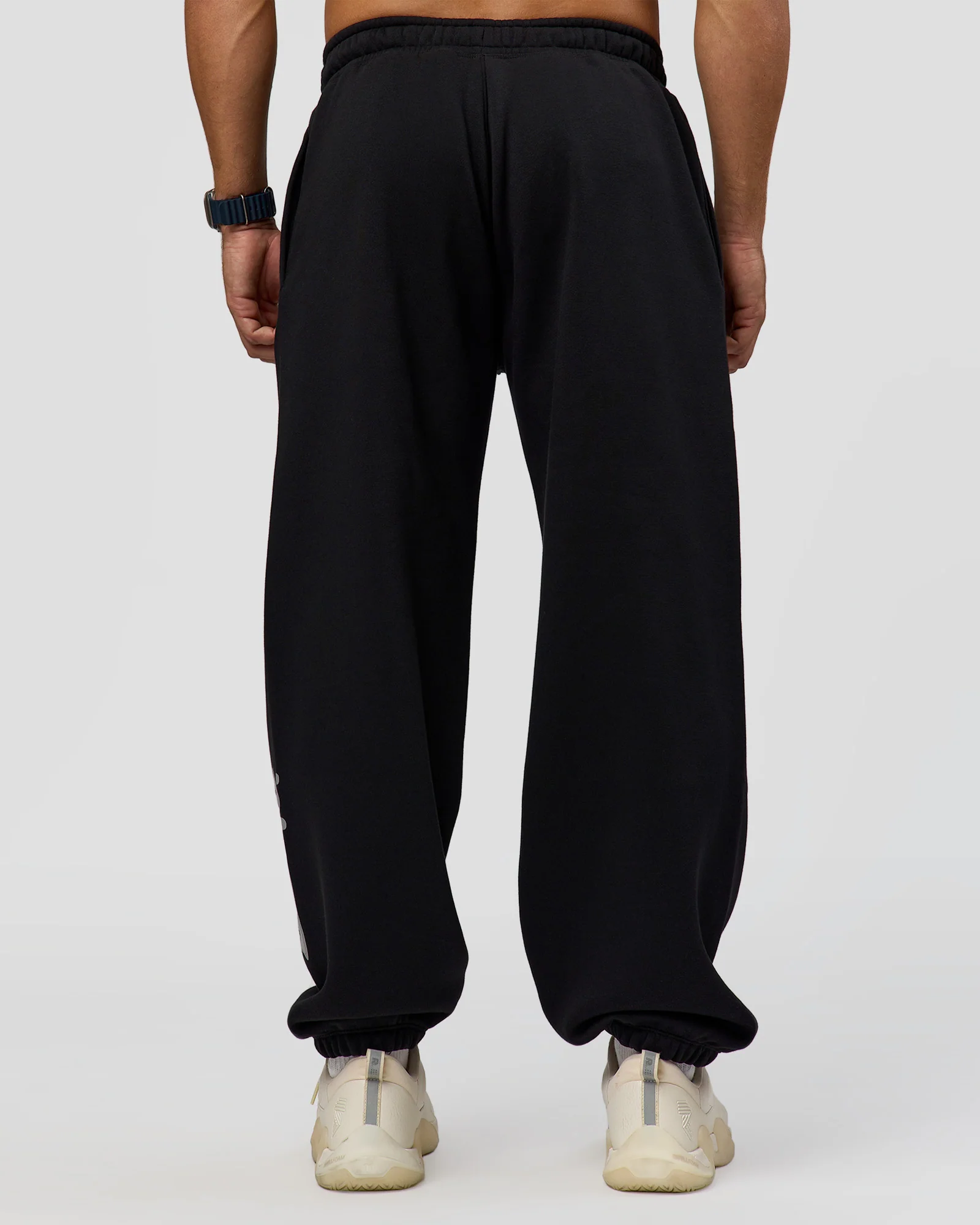Static Grit Baggy Track Pant - Black-Alloy - Image 4