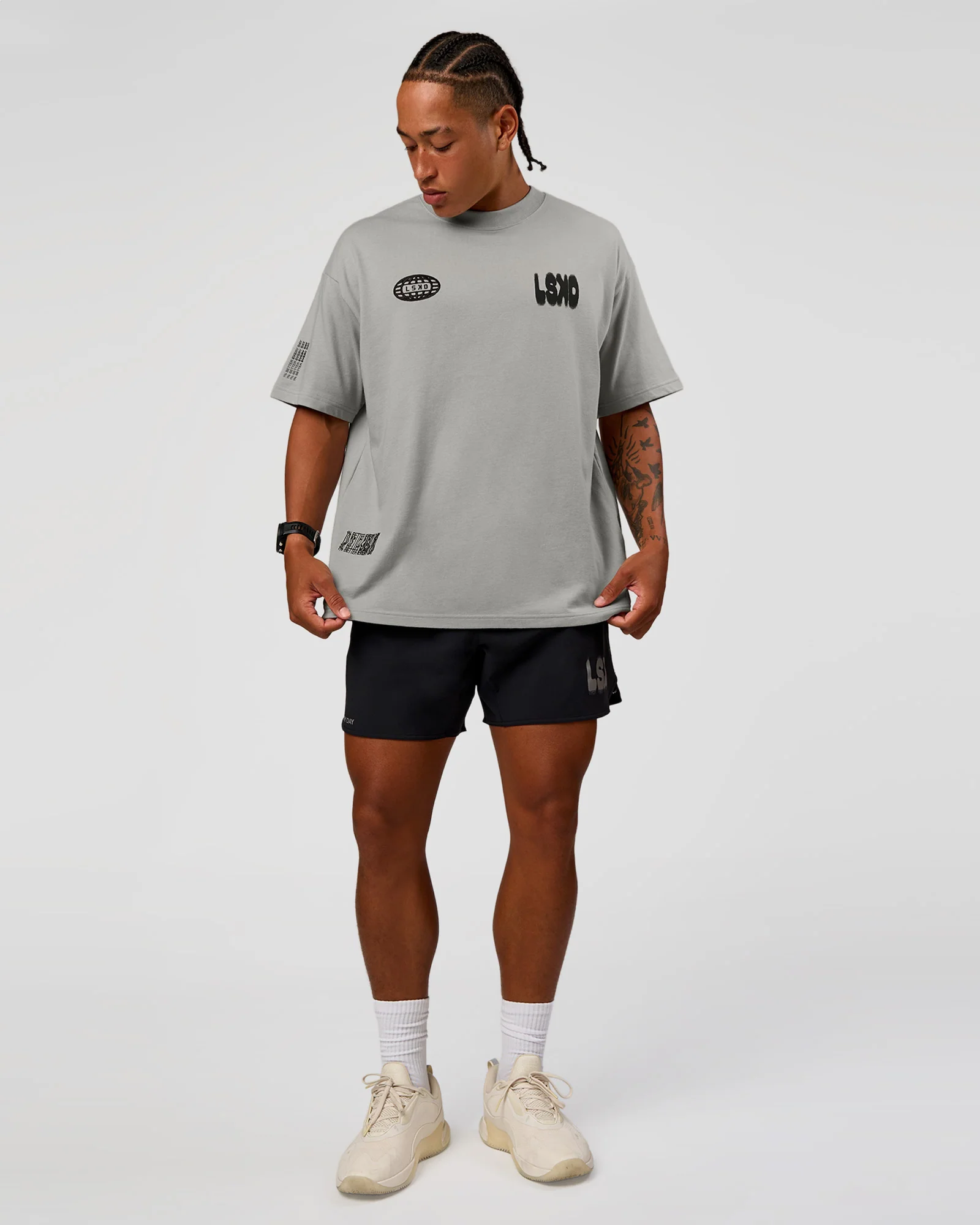 Static Grit Heavyweight Oversized Tee - Alloy-Black - Image 6
