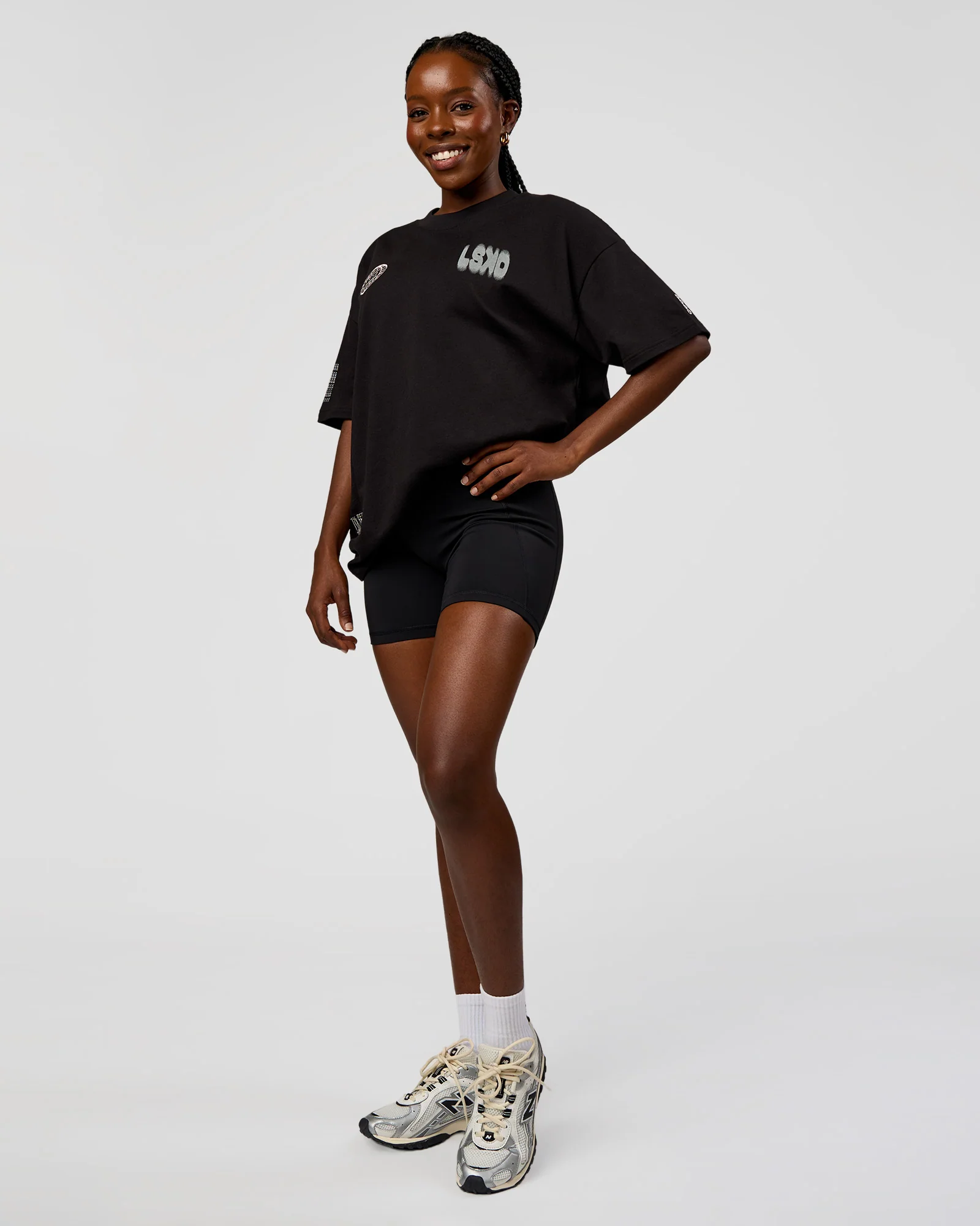 Static Grit Heavyweight Oversized Tee - Black-Alloy - Image 5