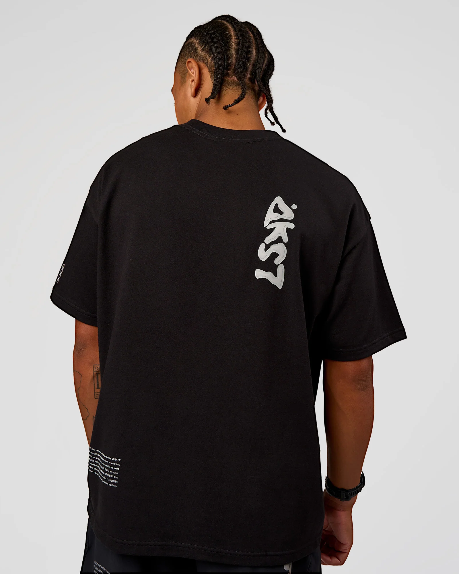 Static Grit Heavyweight Oversized Tee - Black-Alloy - Image 7