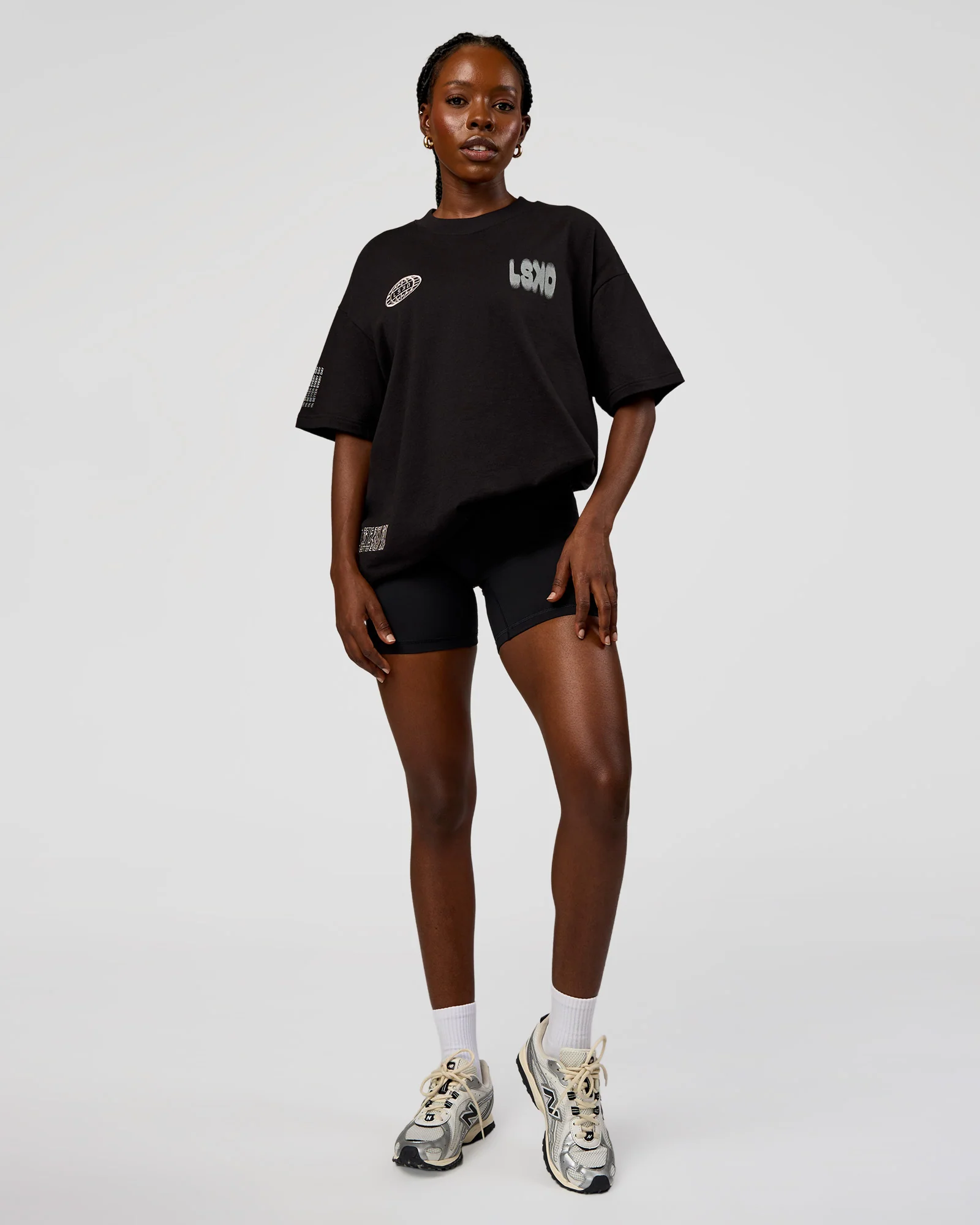 Static Grit Heavyweight Oversized Tee - Black-Alloy - Image 9