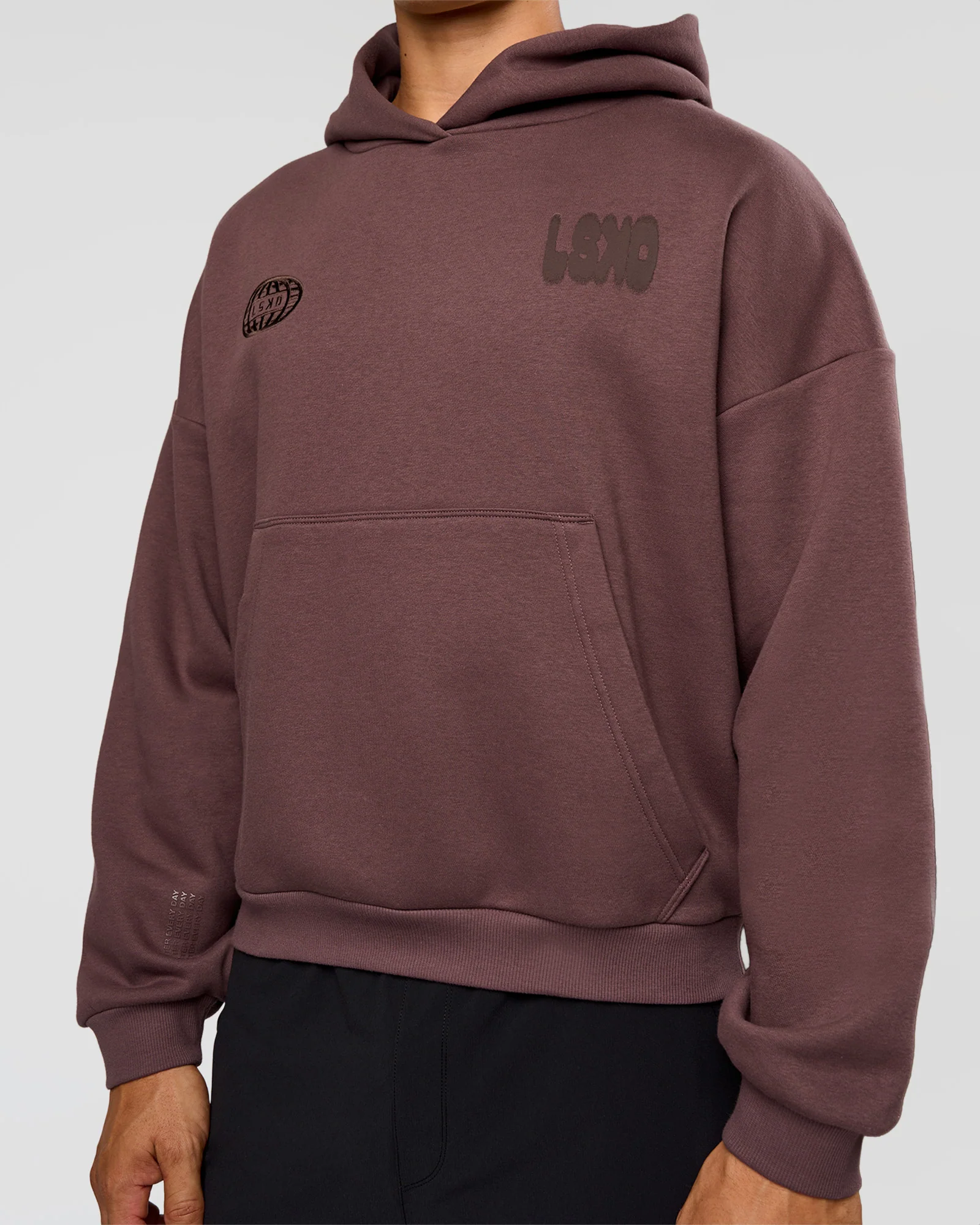 Static Grit Unisex Boxy Hoodie - Cocoa Powder-Hot Chocolate - Image 13
