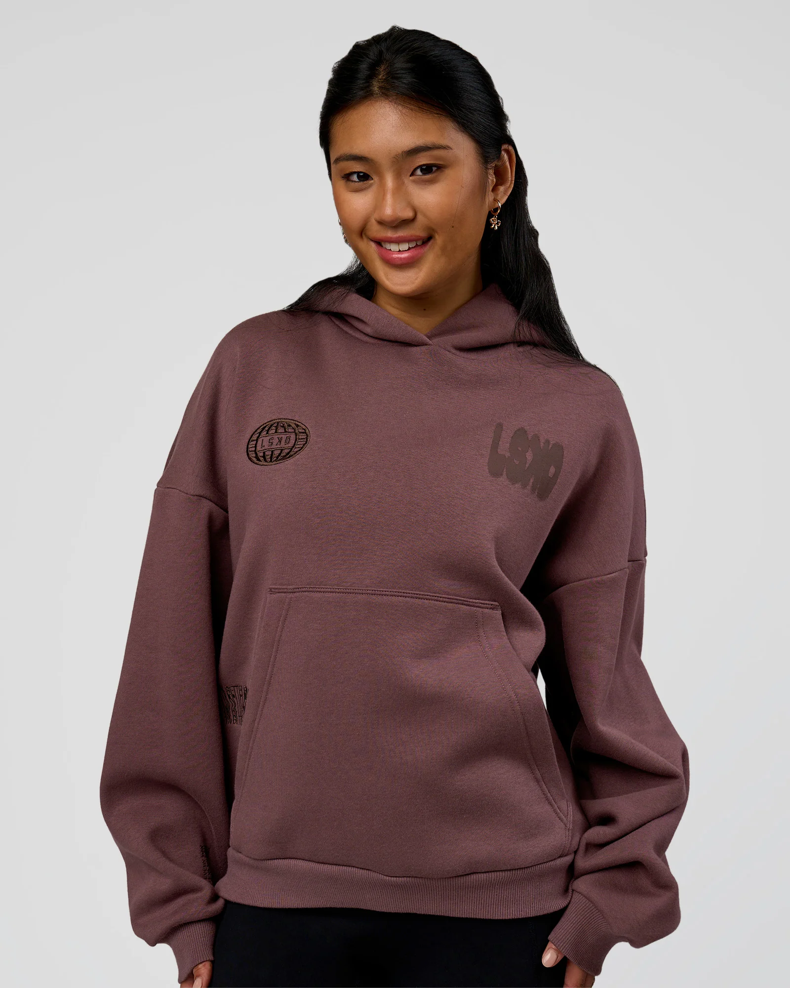 Static Grit Unisex Boxy Hoodie - Cocoa Powder-Hot Chocolate - Image 4