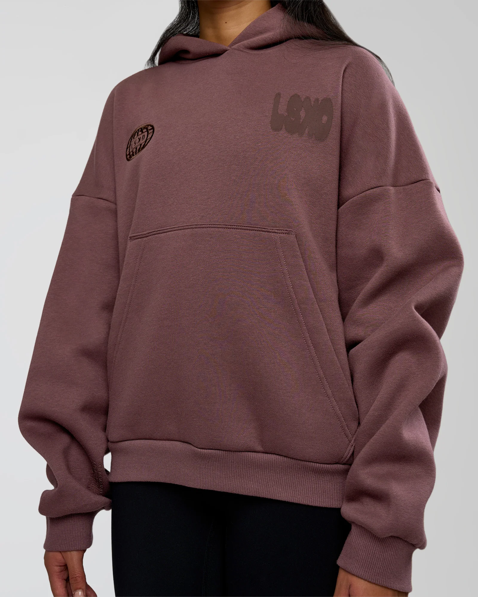 Static Grit Unisex Boxy Hoodie - Cocoa Powder-Hot Chocolate - Image 9
