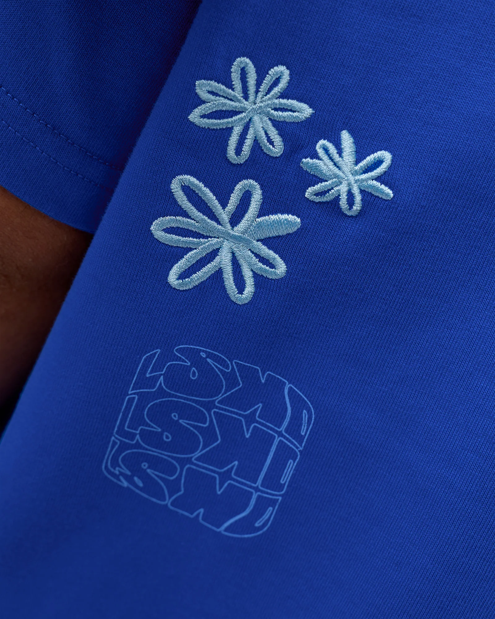 Sticker Heavyweight Oversized Tee - Electric Indigo-Baltic Sea - Image 11