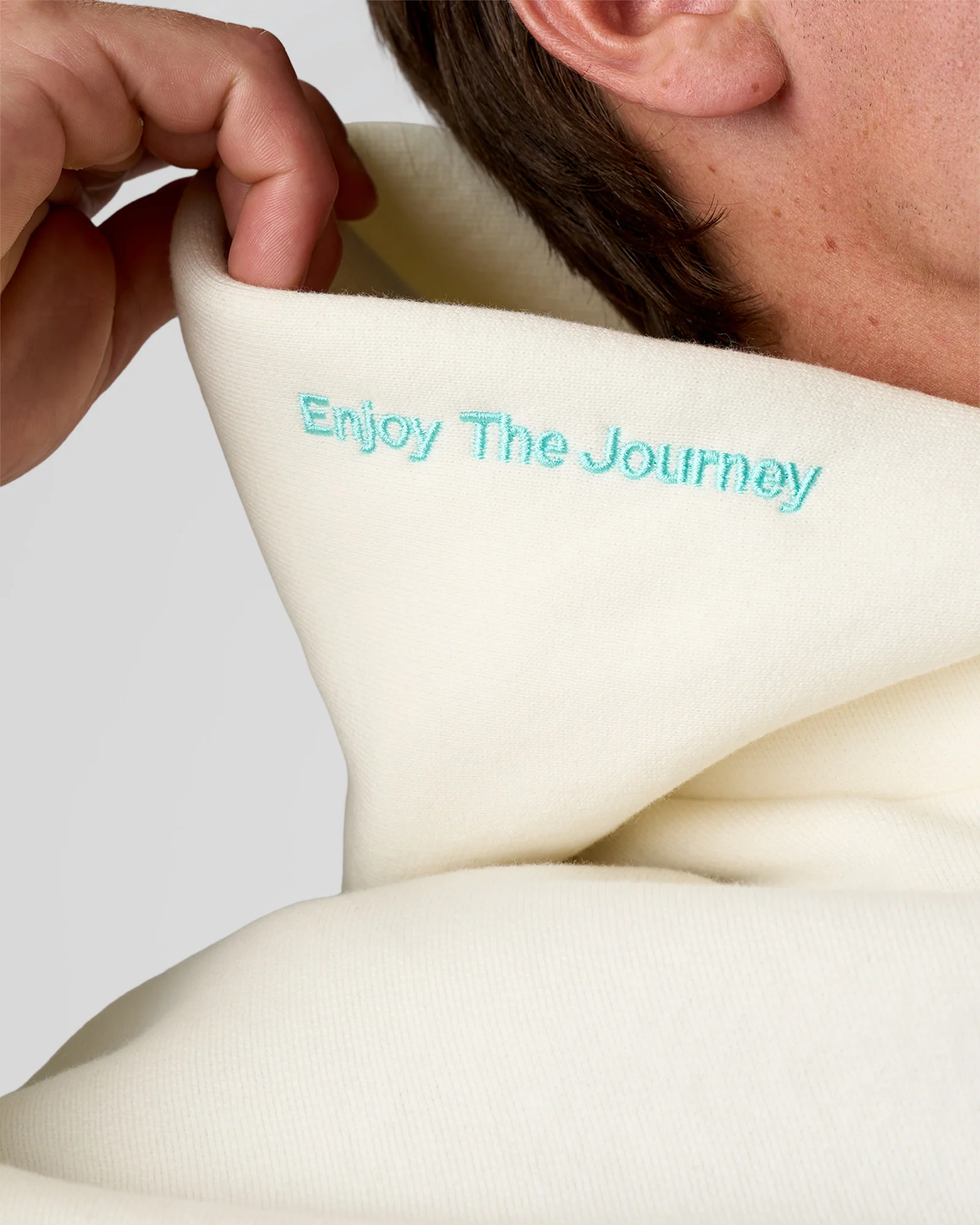 Sticker Unisex Ultra Heavyweight Oversized Hoodie - Off White-Jelly Mint - Image 6