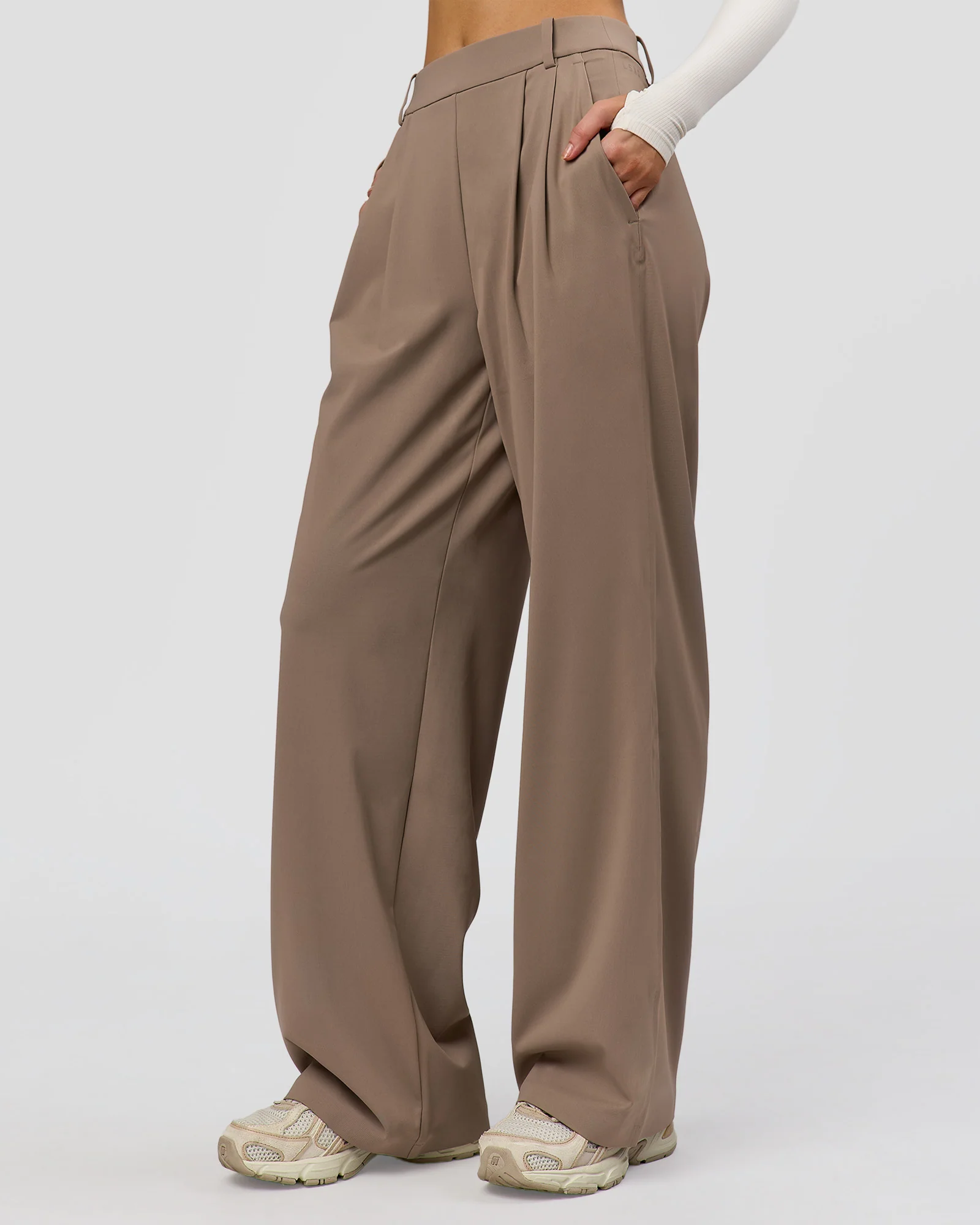 StretchShift Wide Leg Pant - Taupe Ash - Image 7