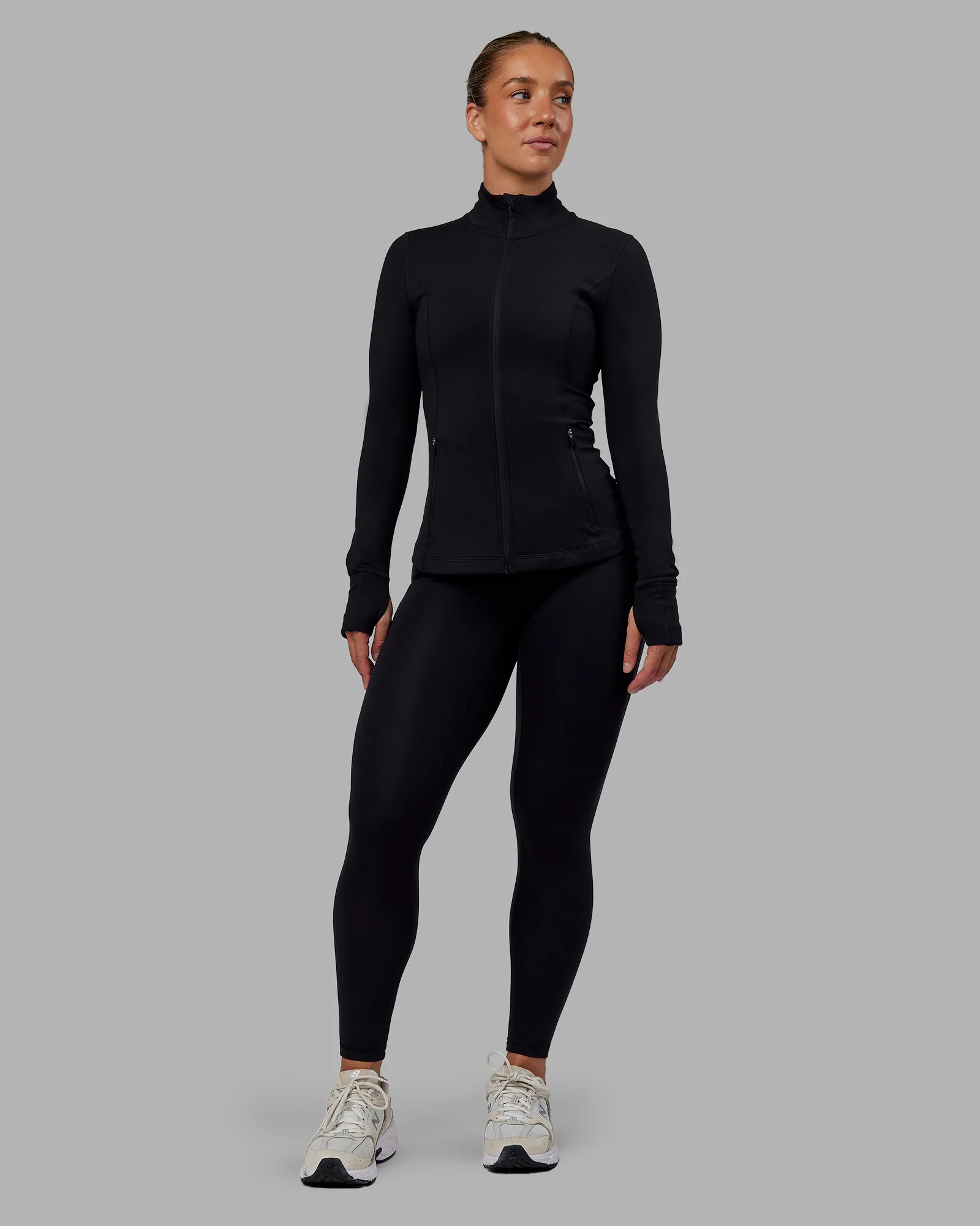 Stride Zip Through Jacket - Black - Image 5