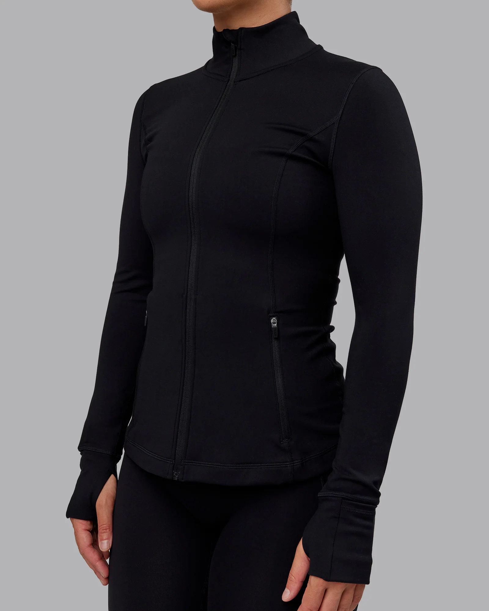 Stride Zip Through Jacket - Black - Image 6