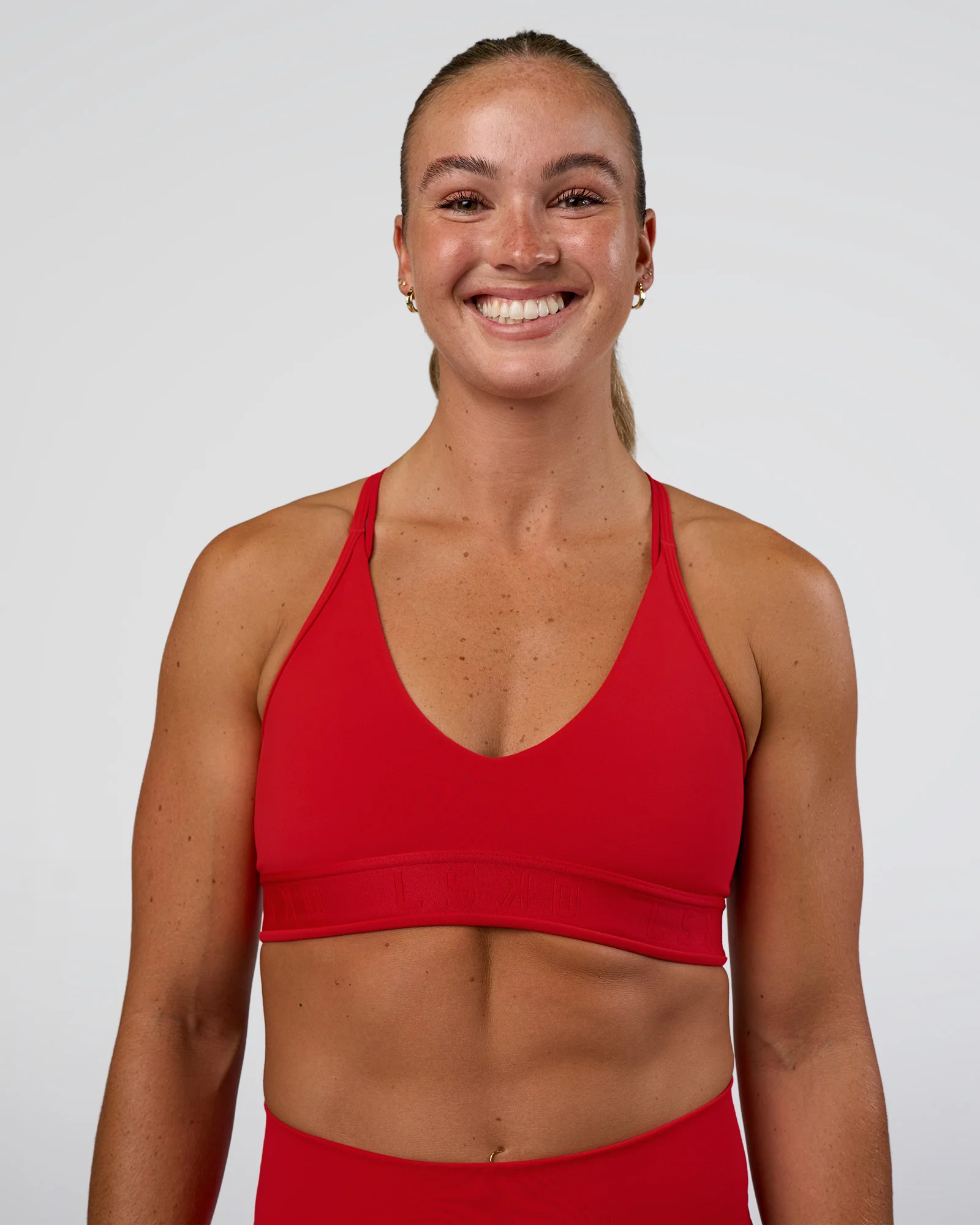 Strive Jacquard Sports Bra - Flame - Image 2