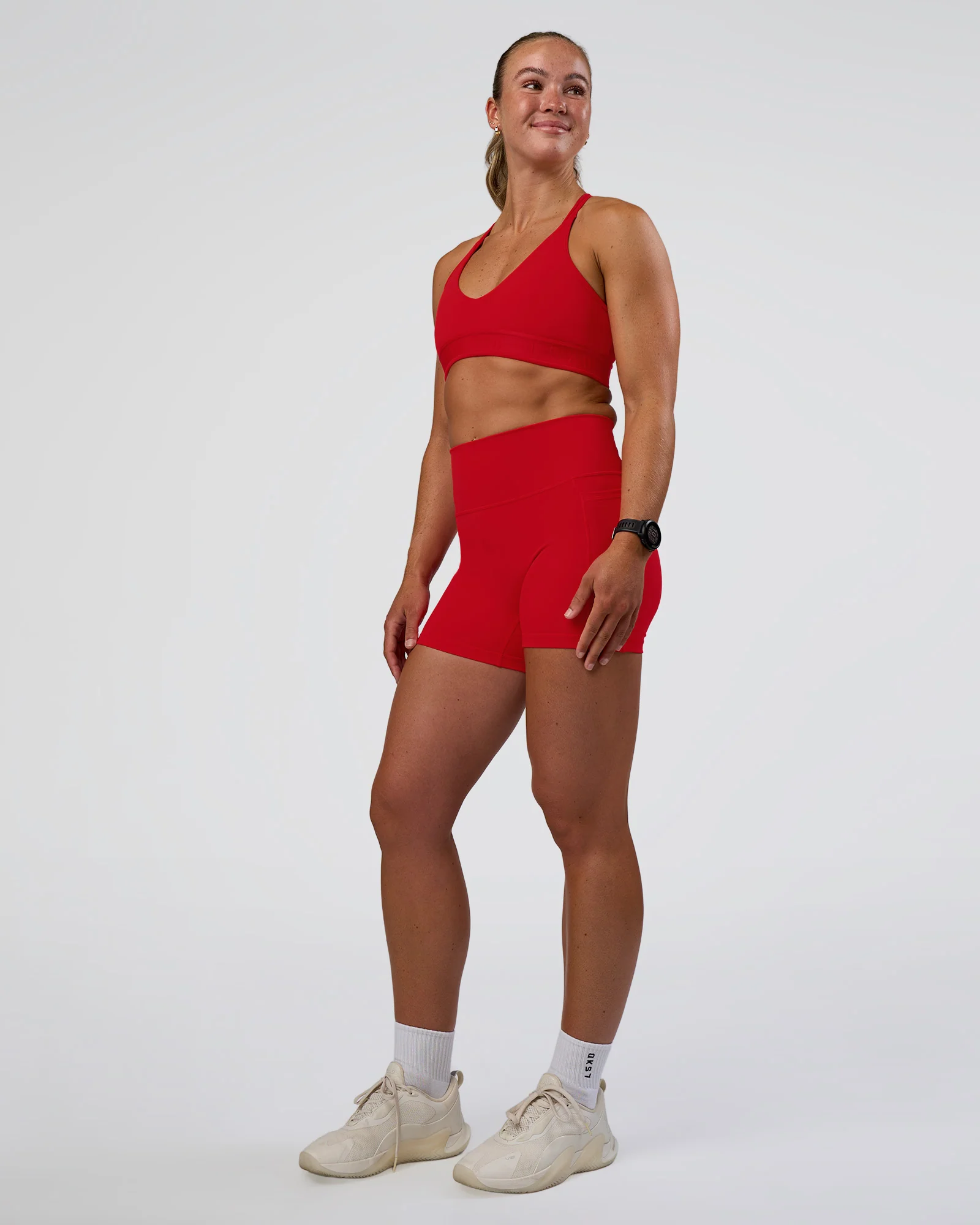 Strive Jacquard Sports Bra - Flame - Image 5