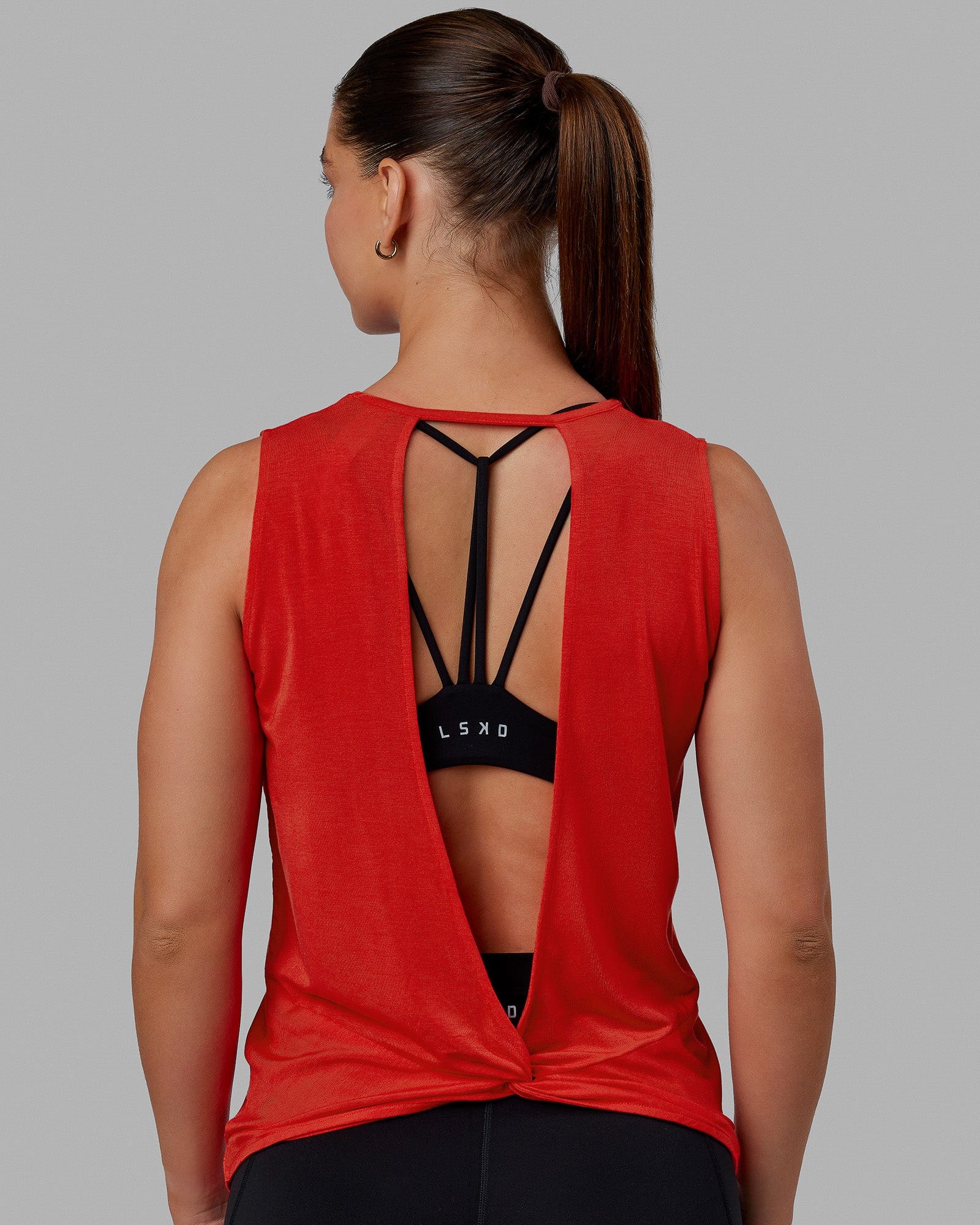 Swivel Open Back Tank - Infrared - Image 2