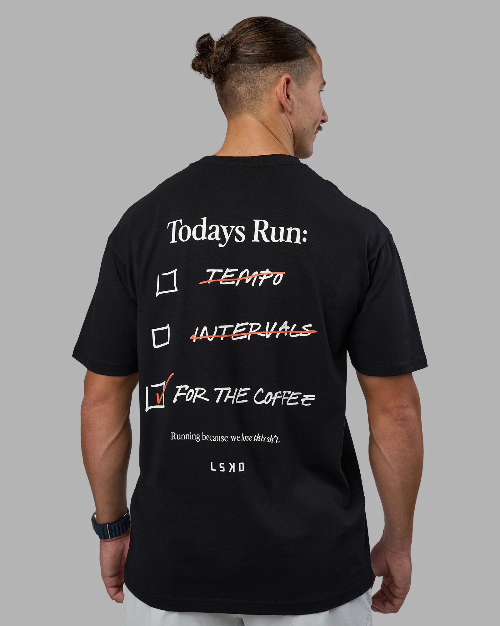 Today's Run FLXCotton Oversized Tee - Black-White - Image 5