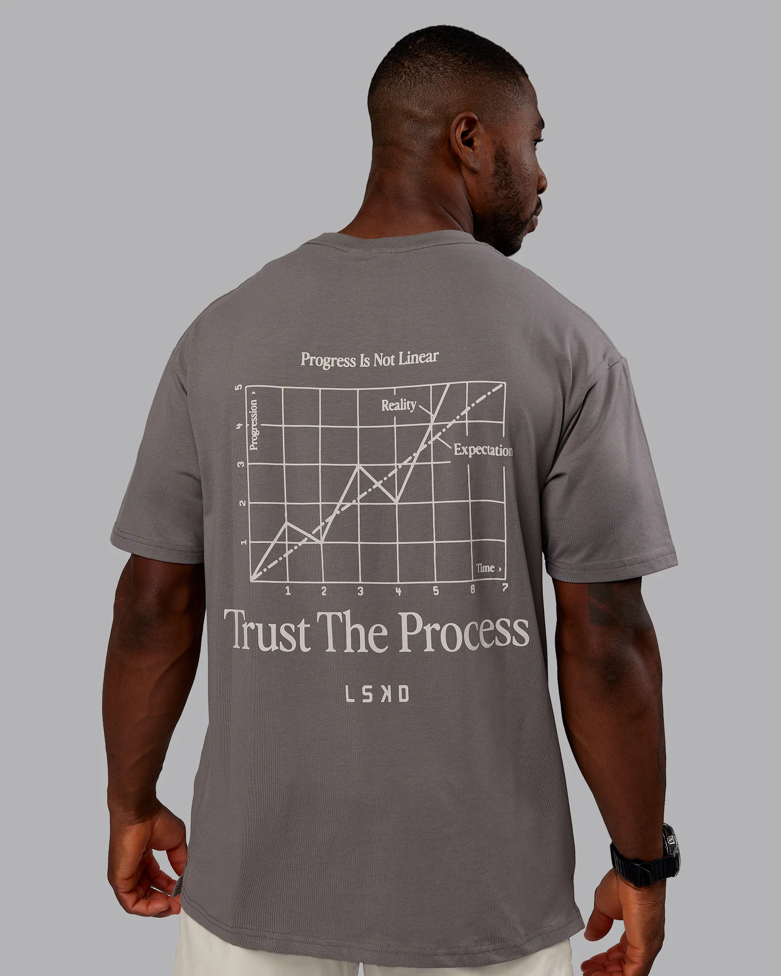 Trust The Process 2.0 FLXCotton Tee Oversize - Storm Front-Shale Beige - Image 2