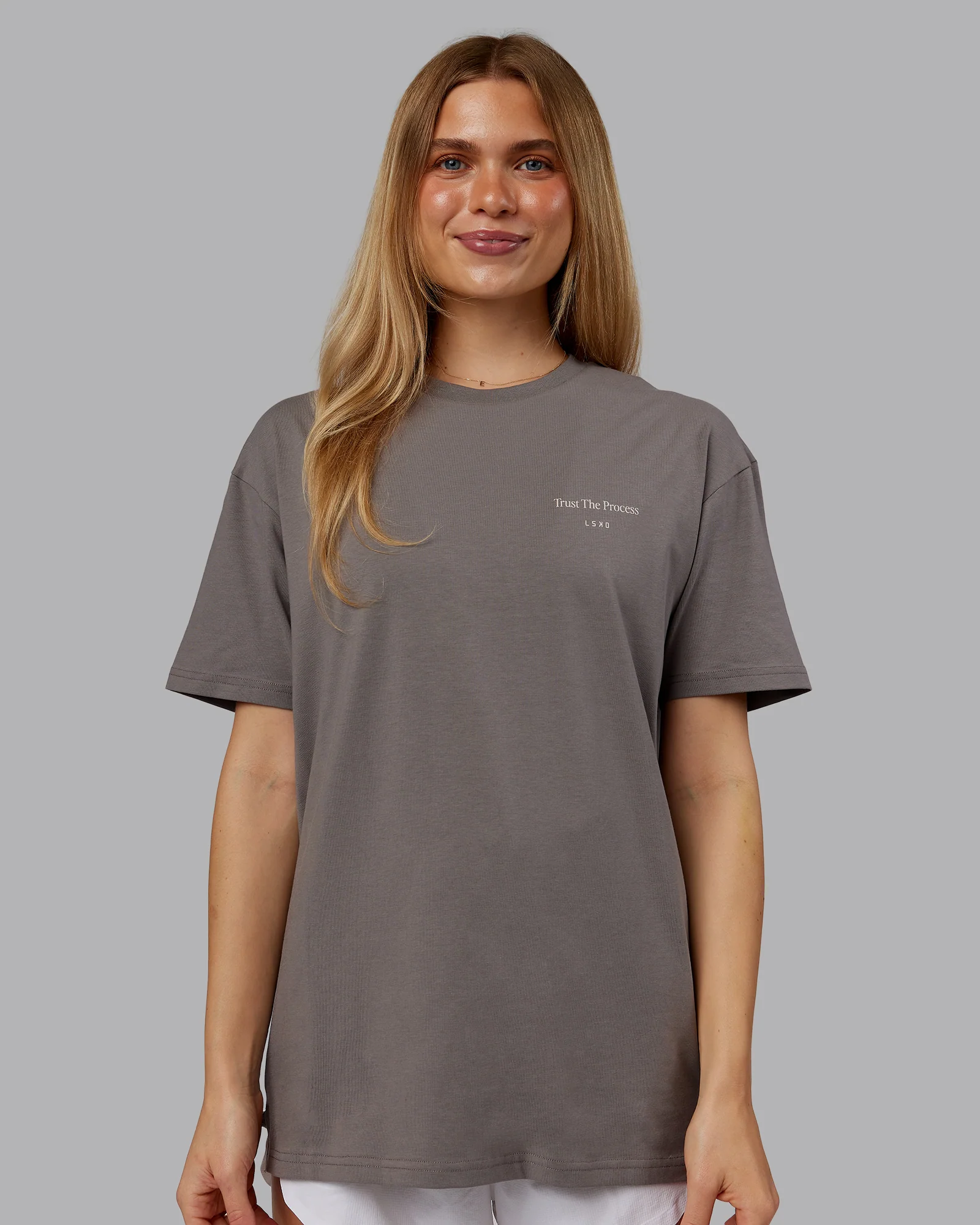 Trust The Process 2.0 FLXCotton Tee Oversize - Storm Front-Shale Beige - Image 3