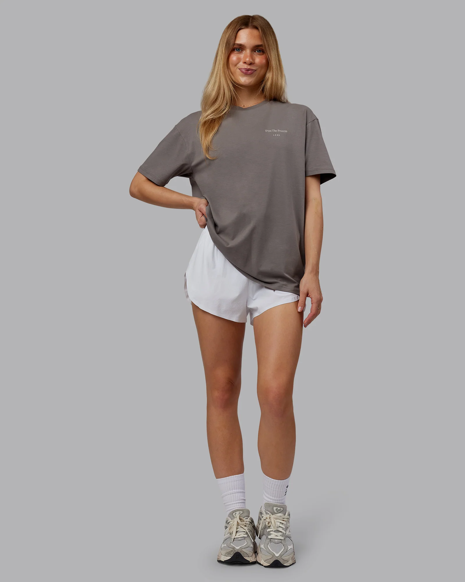 Trust The Process 2.0 FLXCotton Tee Oversize - Storm Front-Shale Beige - Image 5