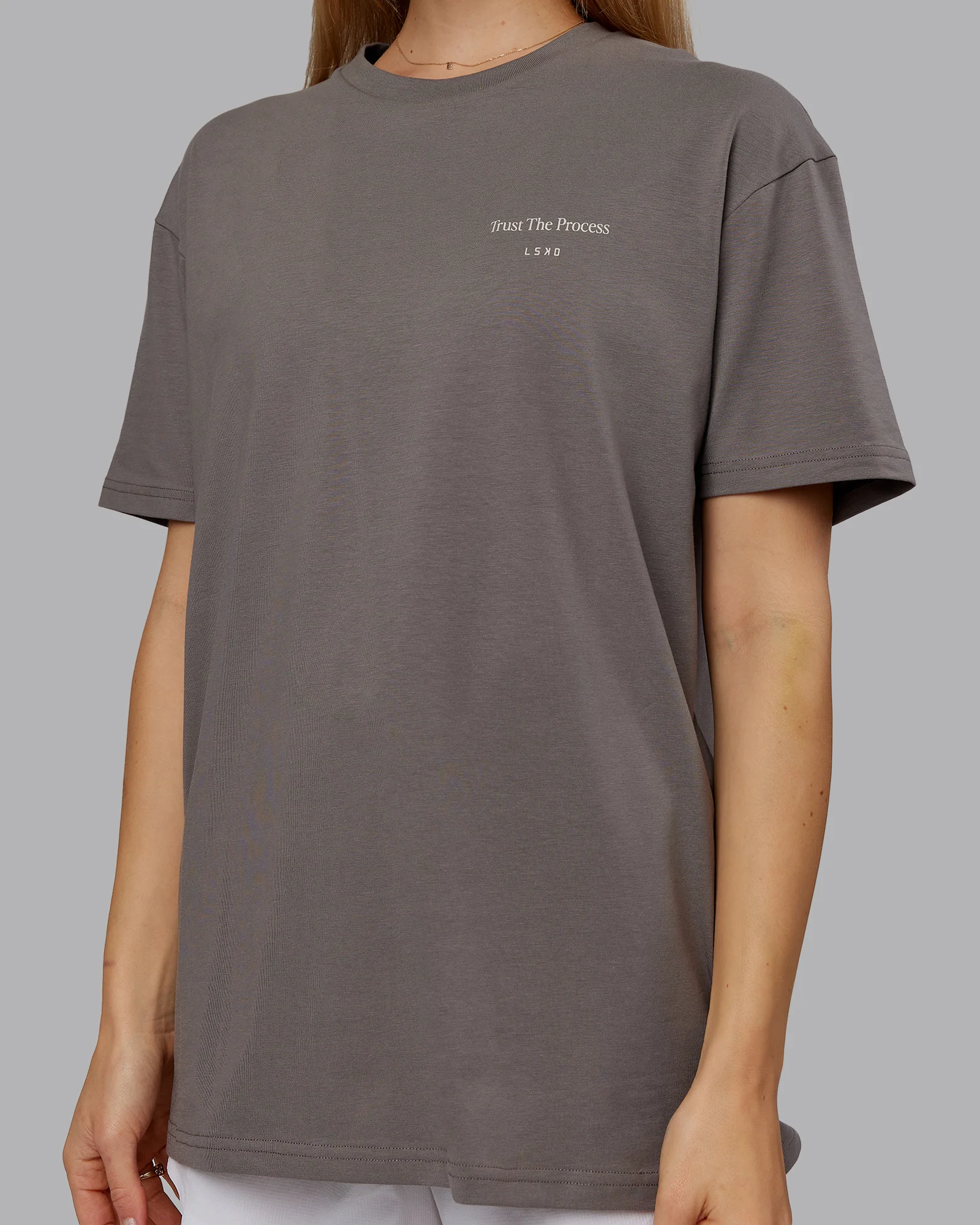 Trust The Process 2.0 FLXCotton Tee Oversize - Storm Front-Shale Beige - Image 8