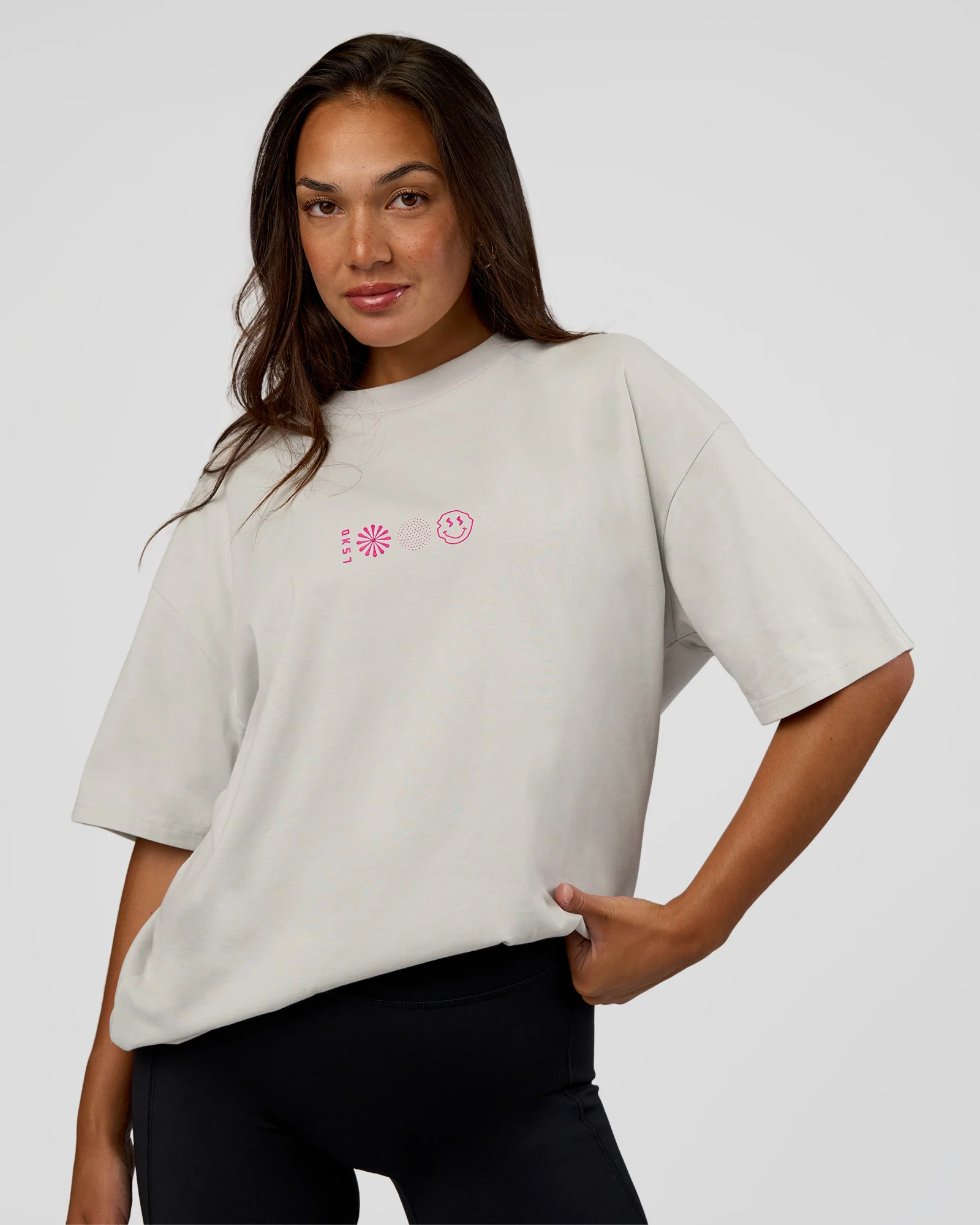 Trust The Process Heavyweight Unisex Oversized Tee - Digital Mist-Ultra Pink - Image 7