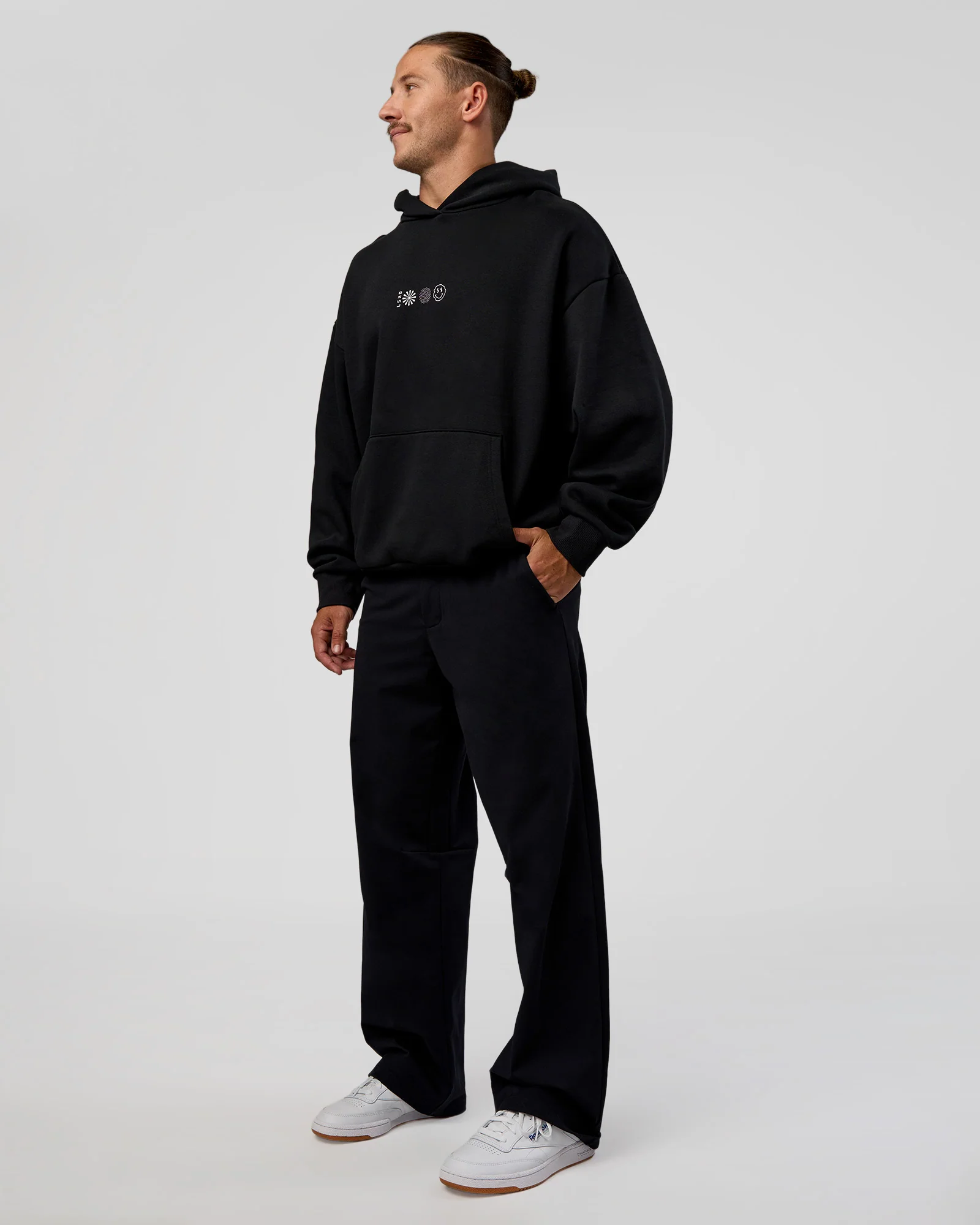 Trust The Process Unisex Oversized Hoodie - Black-White - Image 10