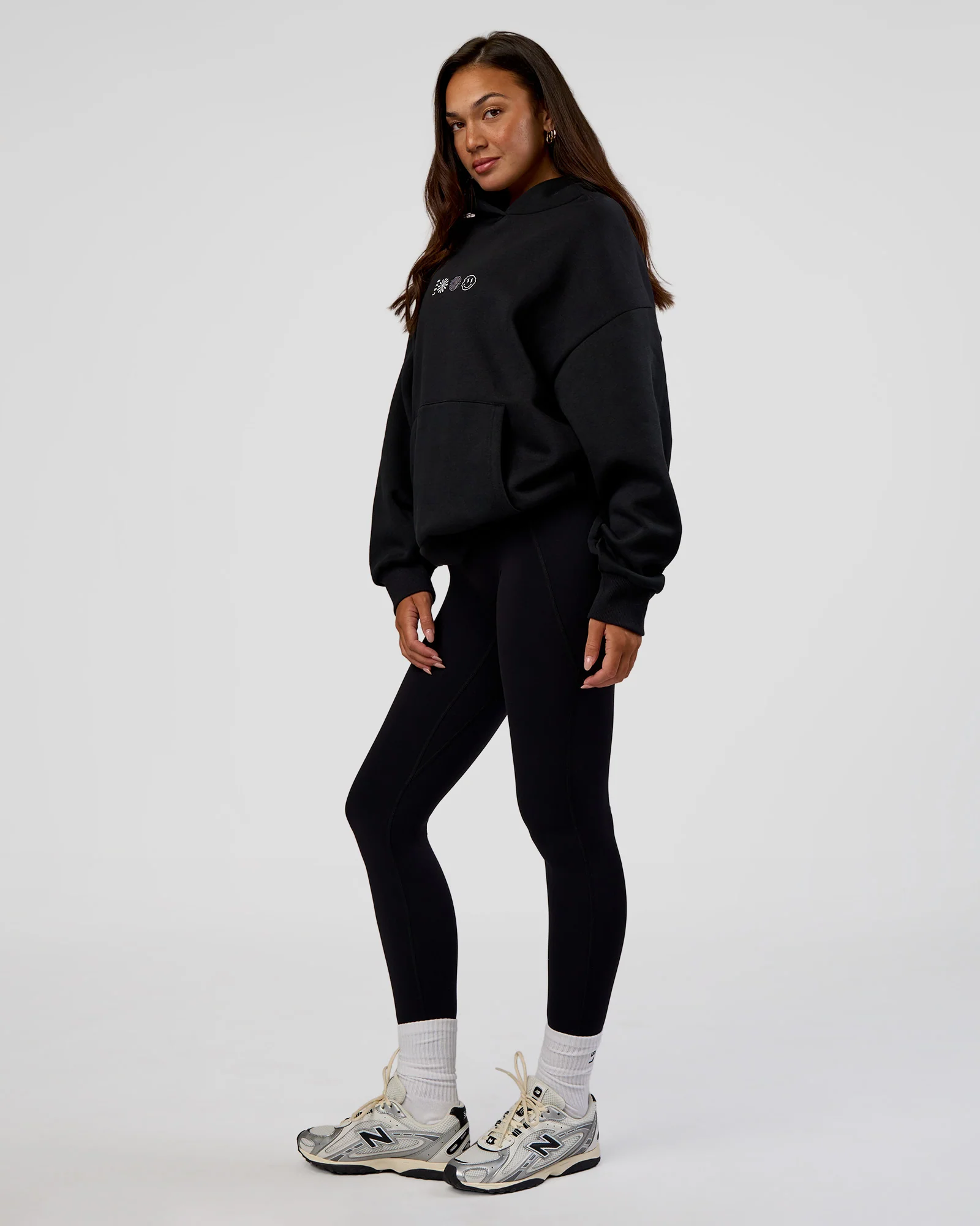Trust The Process Unisex Oversized Hoodie - Black-White - Image 12