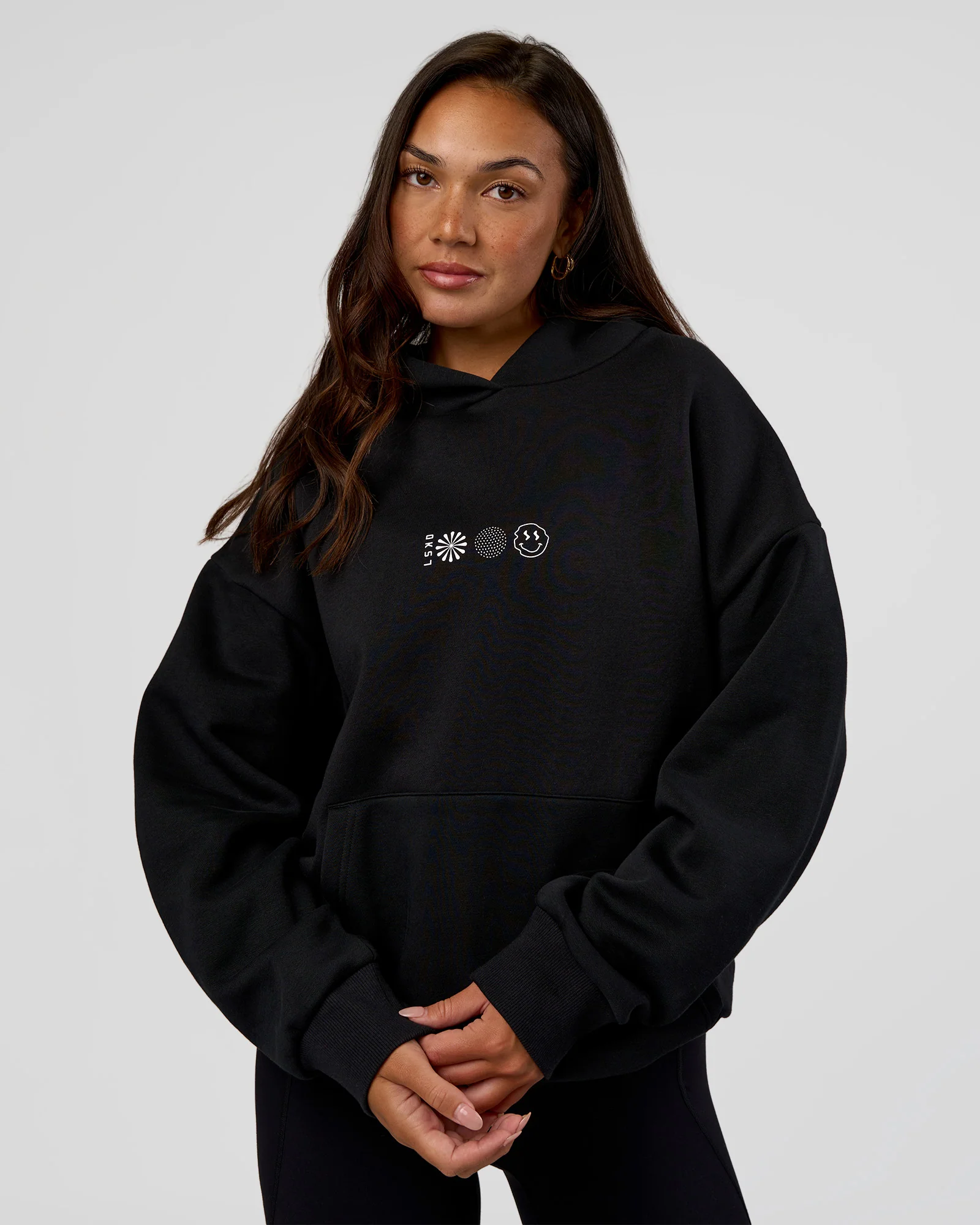 Trust The Process Unisex Oversized Hoodie - Black-White - Image 5