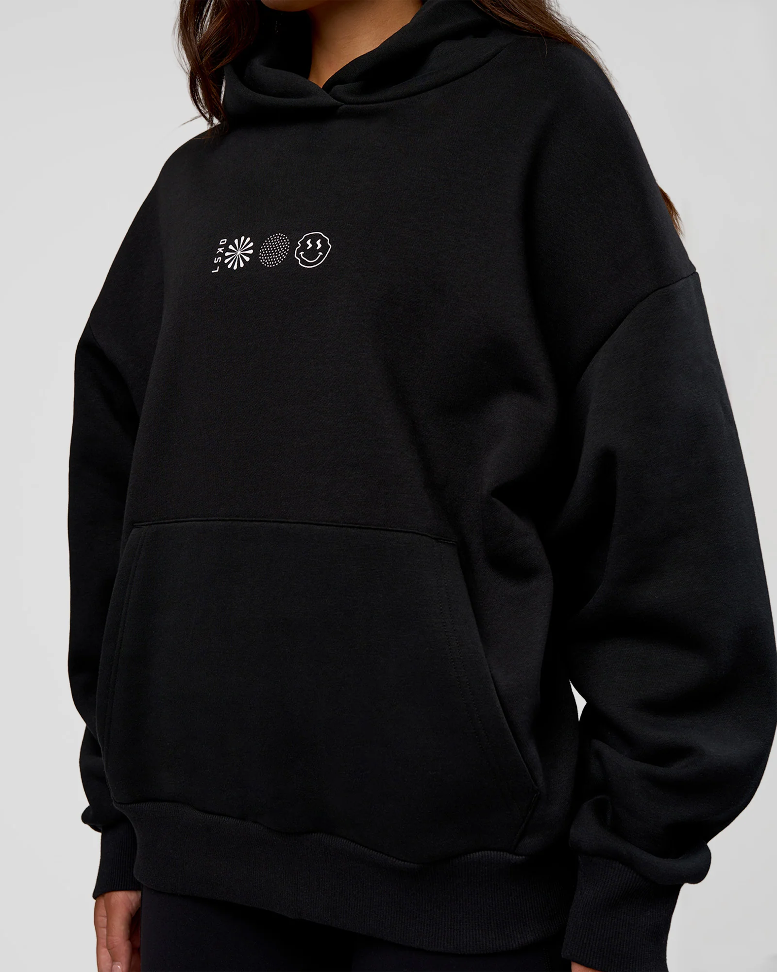 Trust The Process Unisex Oversized Hoodie - Black-White - Image 9
