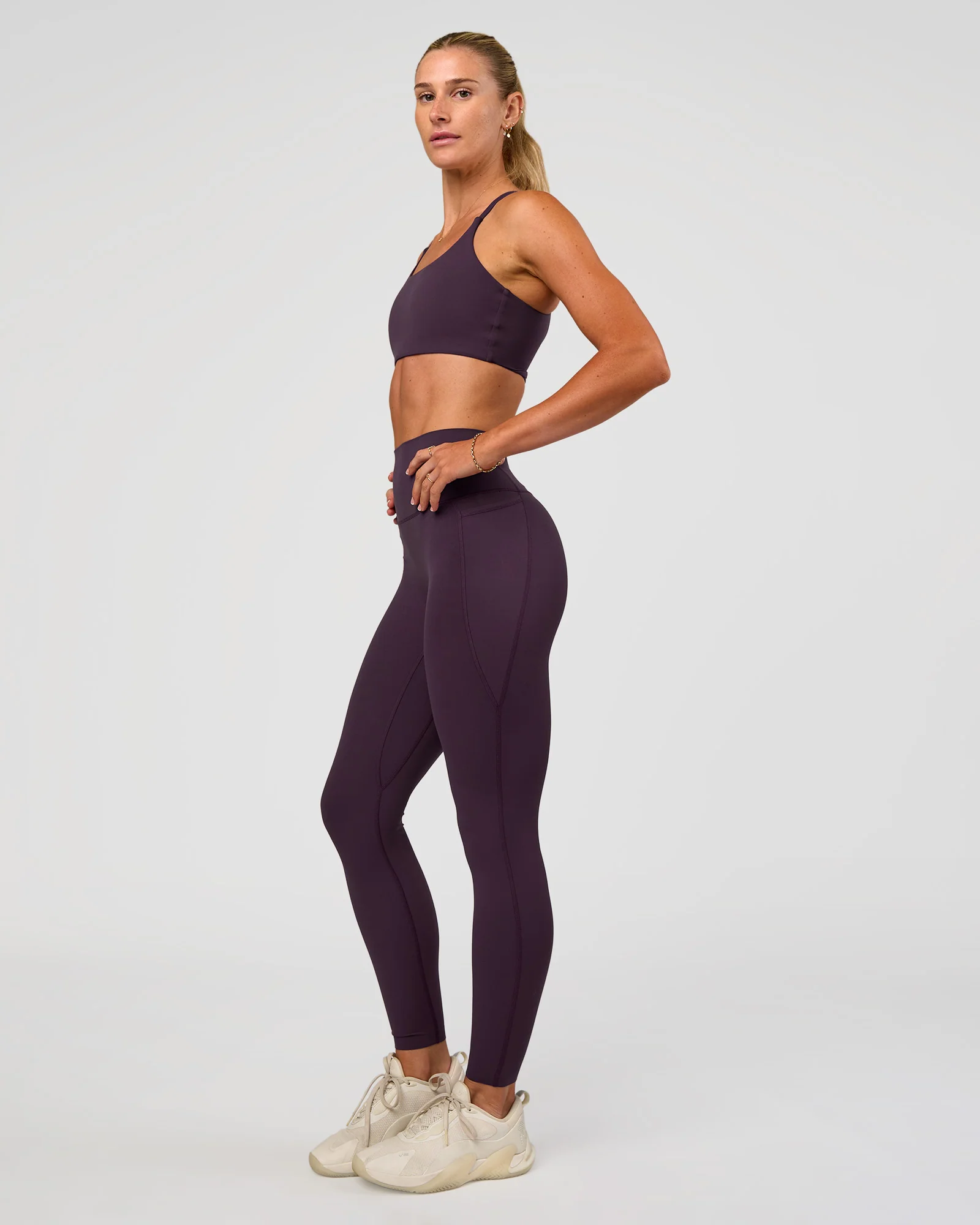 Twist Sports Bra - Midnight Plum - Image 7