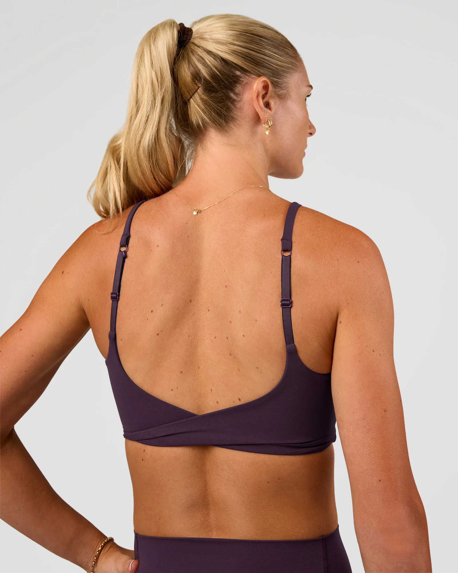 Twist Sports Bra - Midnight Plum - Image 8