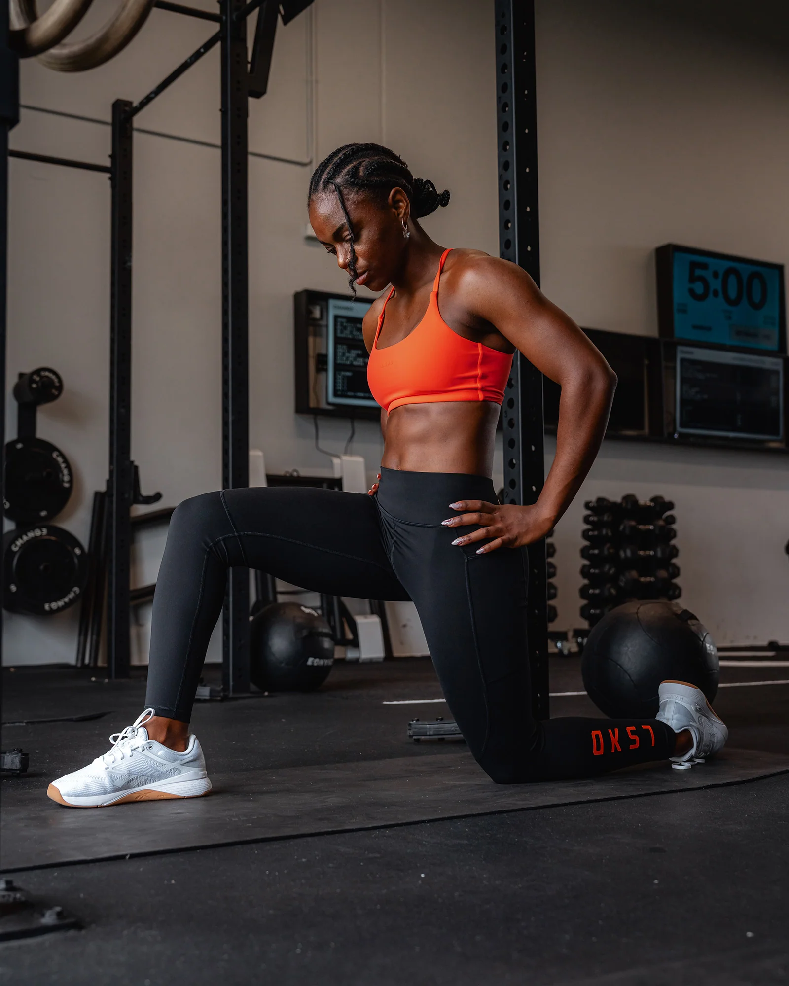 Twist Sports Bra - Ultra Orange - Image 2