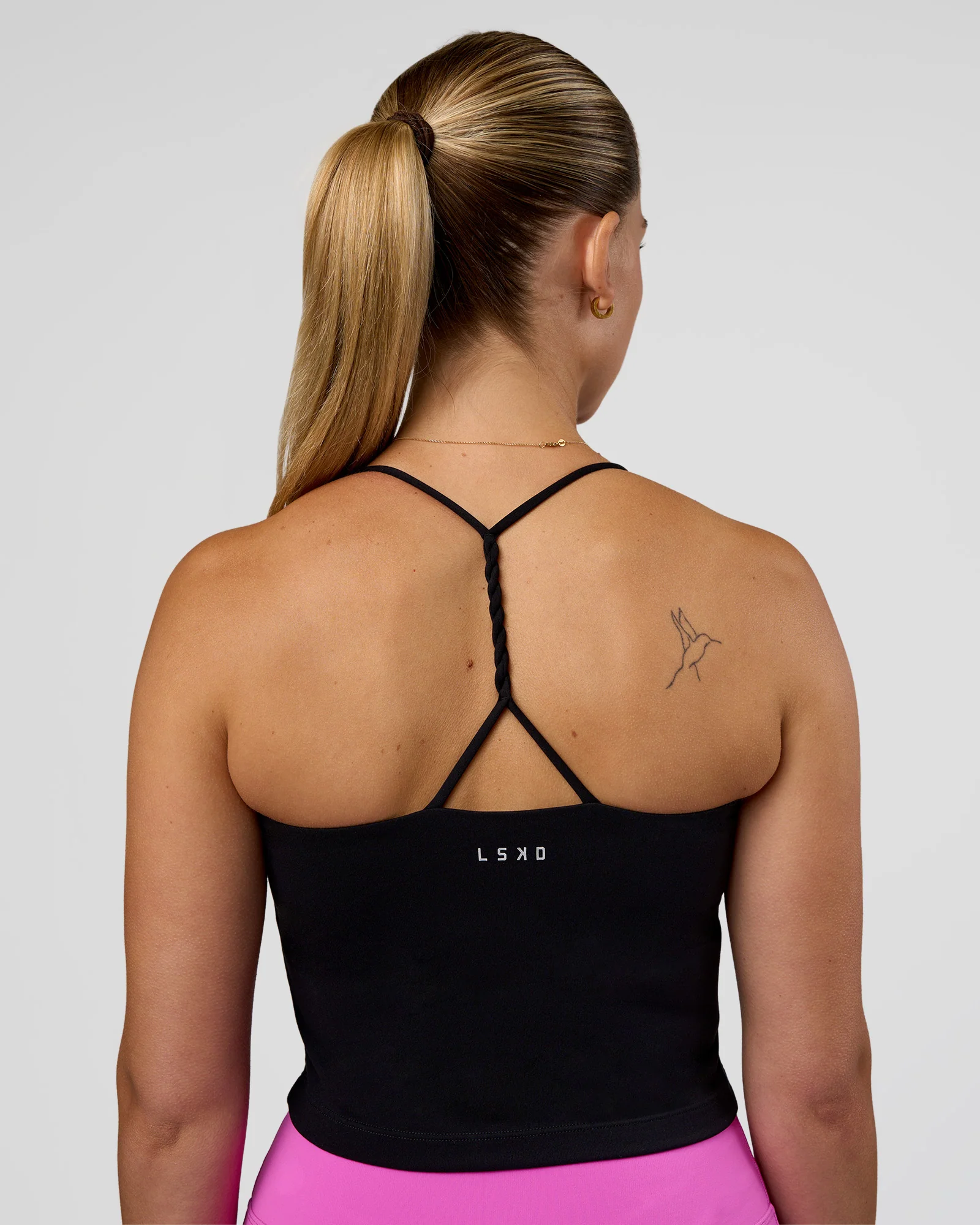 Twister Shelf Bra Tank - Black - Image 5