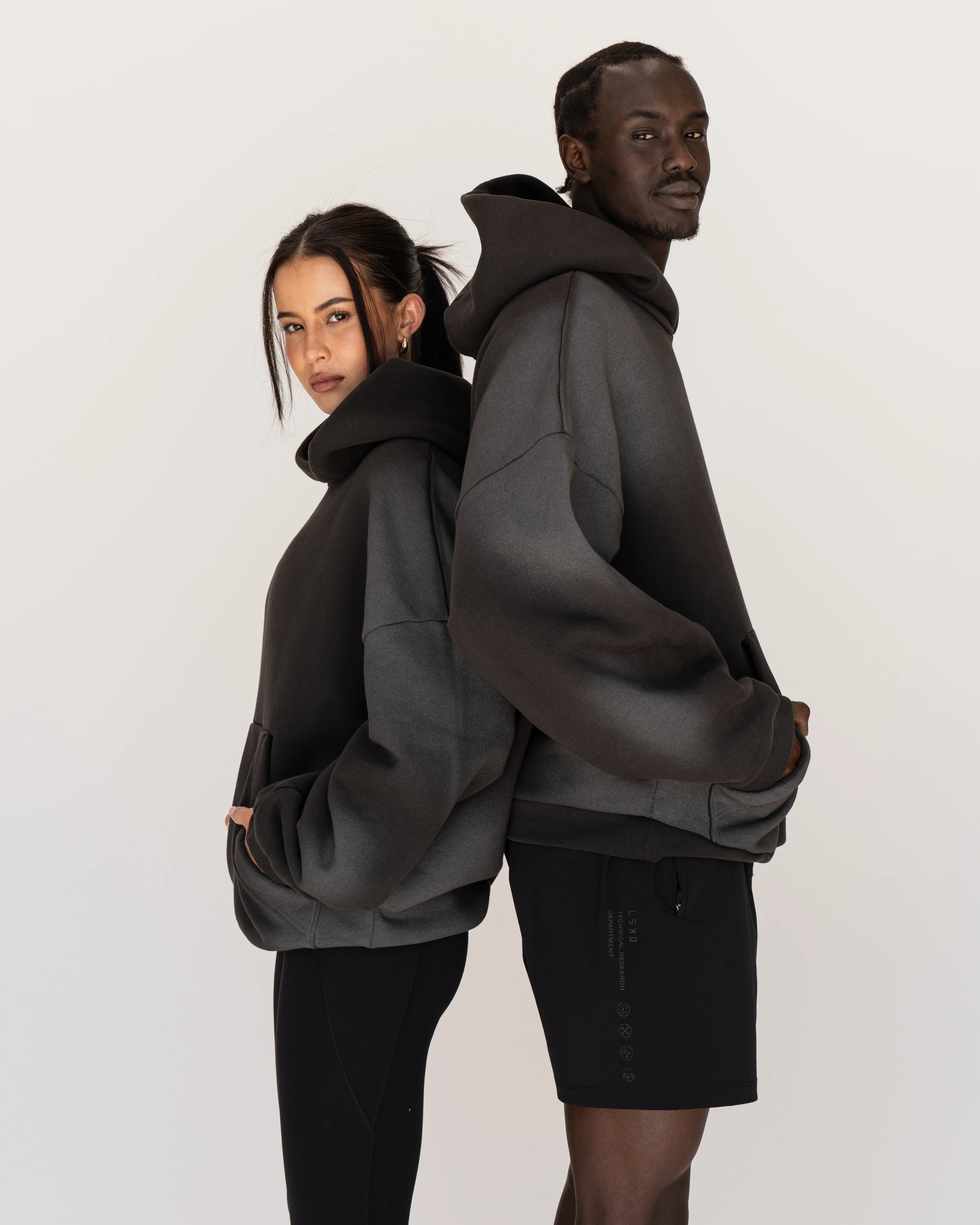 Memory In Motion Ultra Heavyweight Washed Hoodie - Charcoal Washed - Image 15