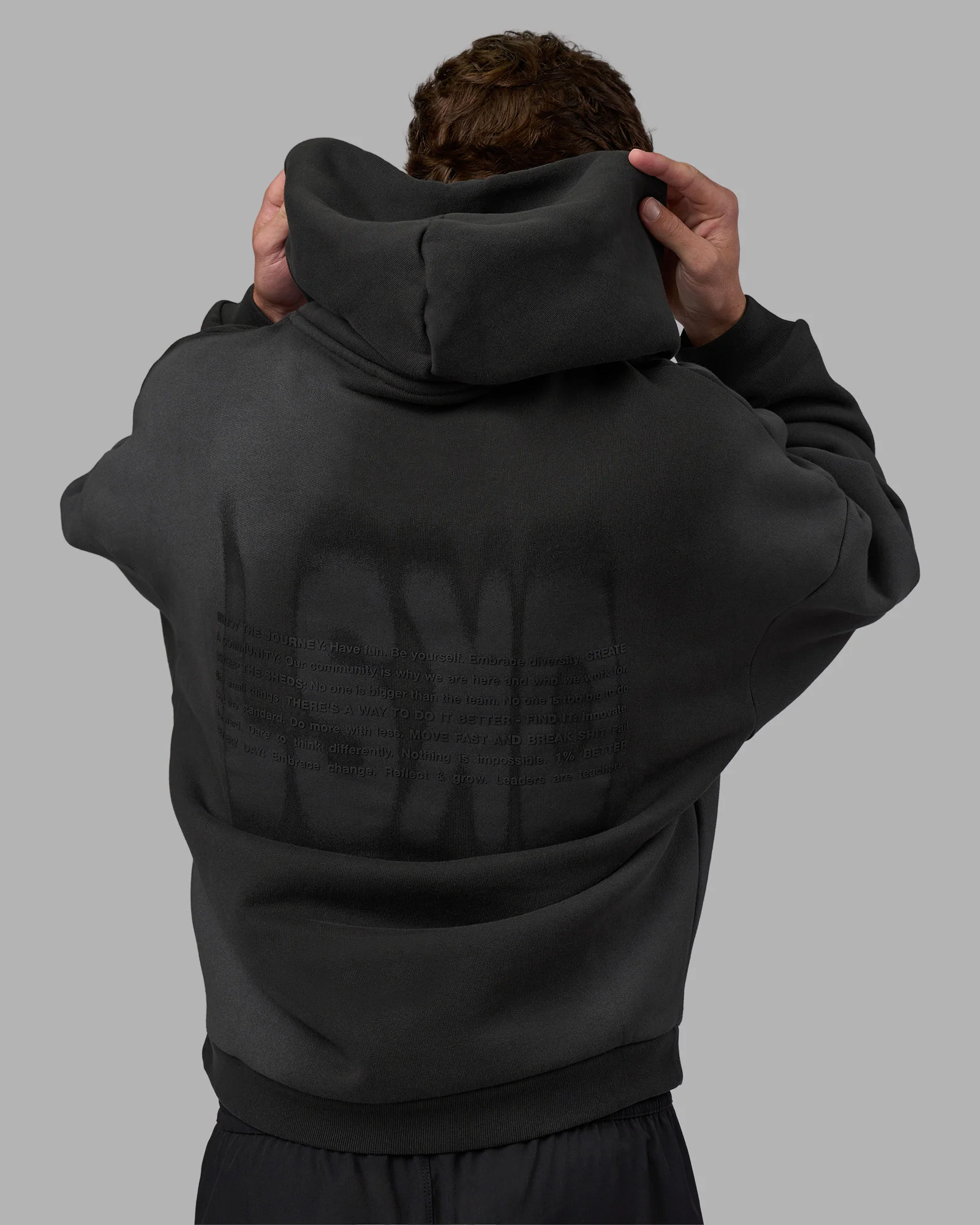Memory In Motion Ultra Heavyweight Washed Hoodie - Charcoal Washed - Image 2