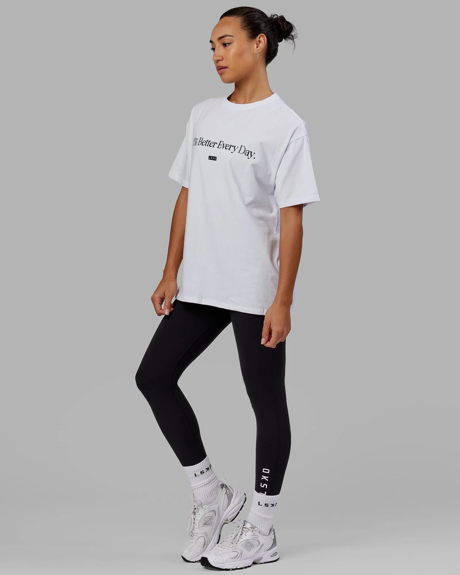 1% Better FLXCotton Tee Oversize - White - Image 3