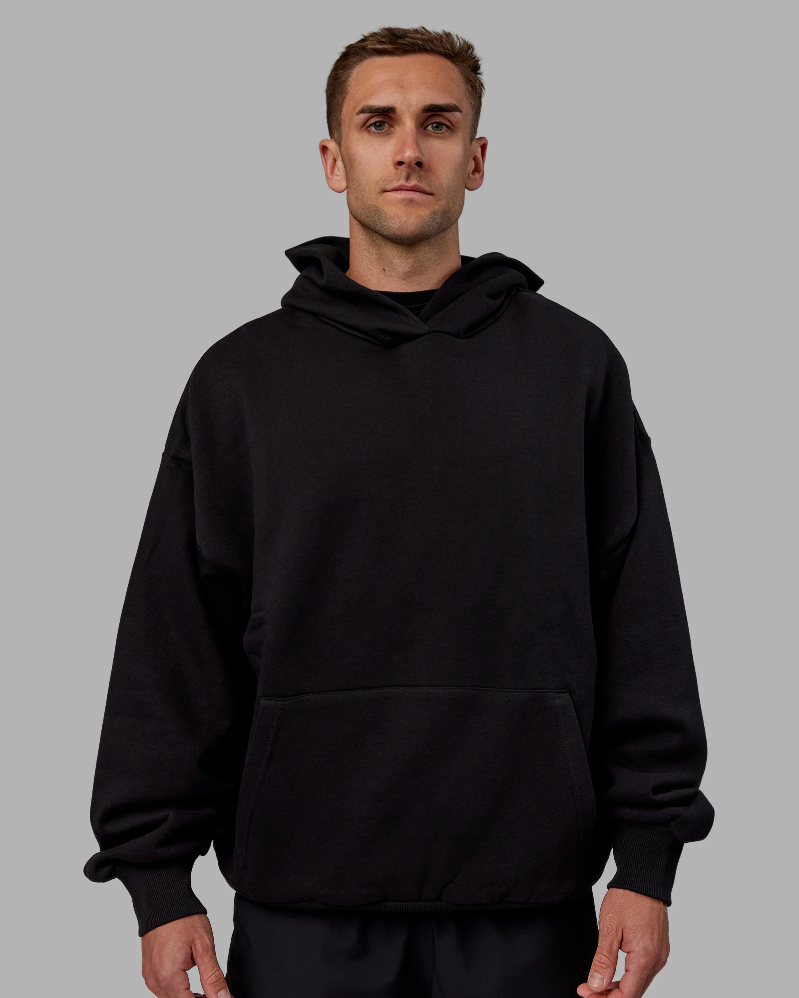 Keep on Running Oversize Hoodie - Black-White - Image 4