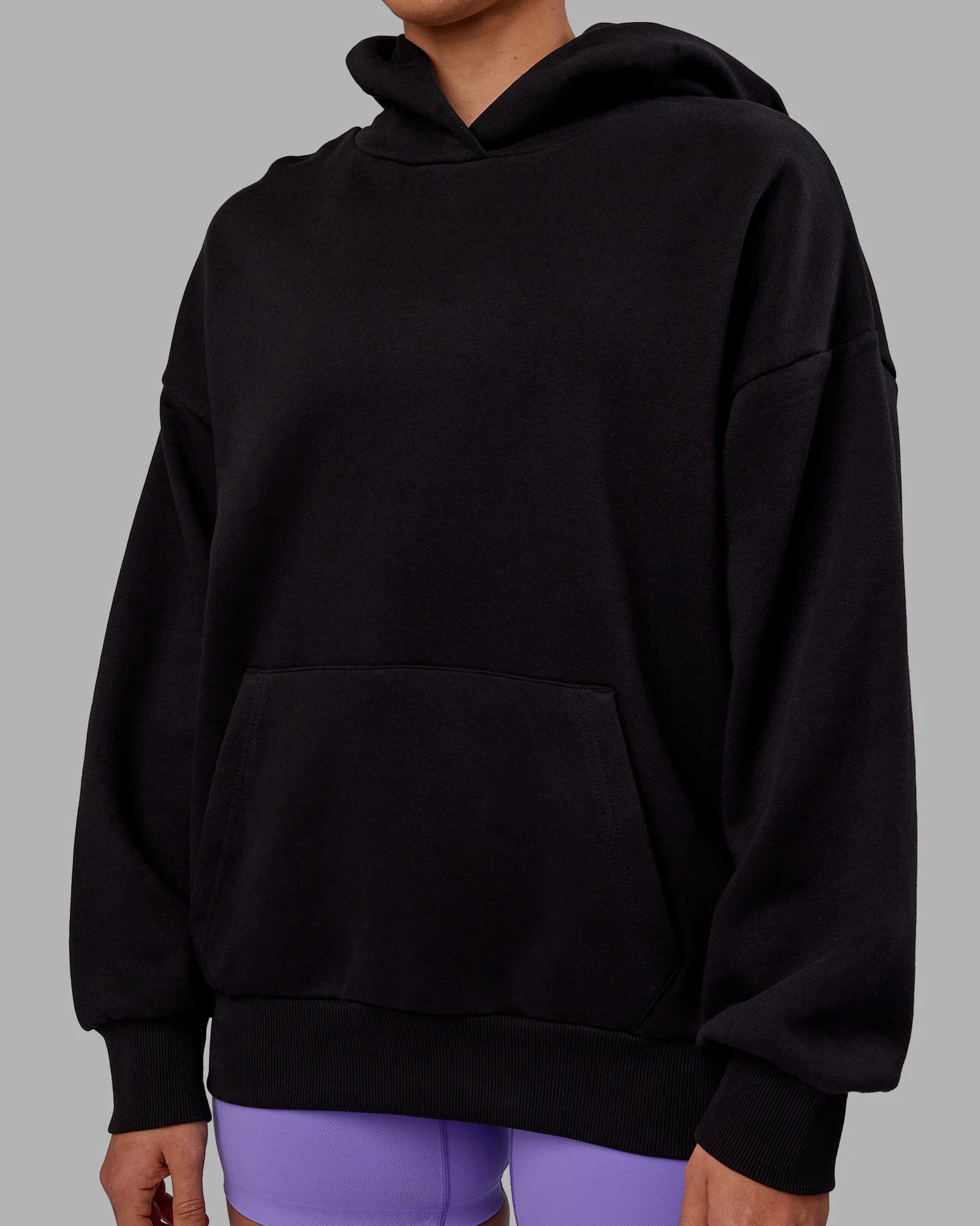 Keep on Running Oversize Hoodie - Black-White - Image 8